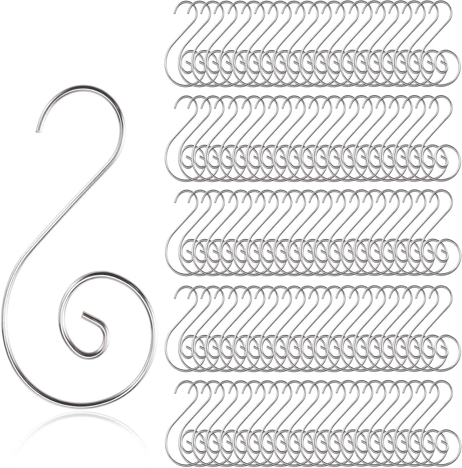 Swirl Tree Decoration Hooks Silver 40Pcs