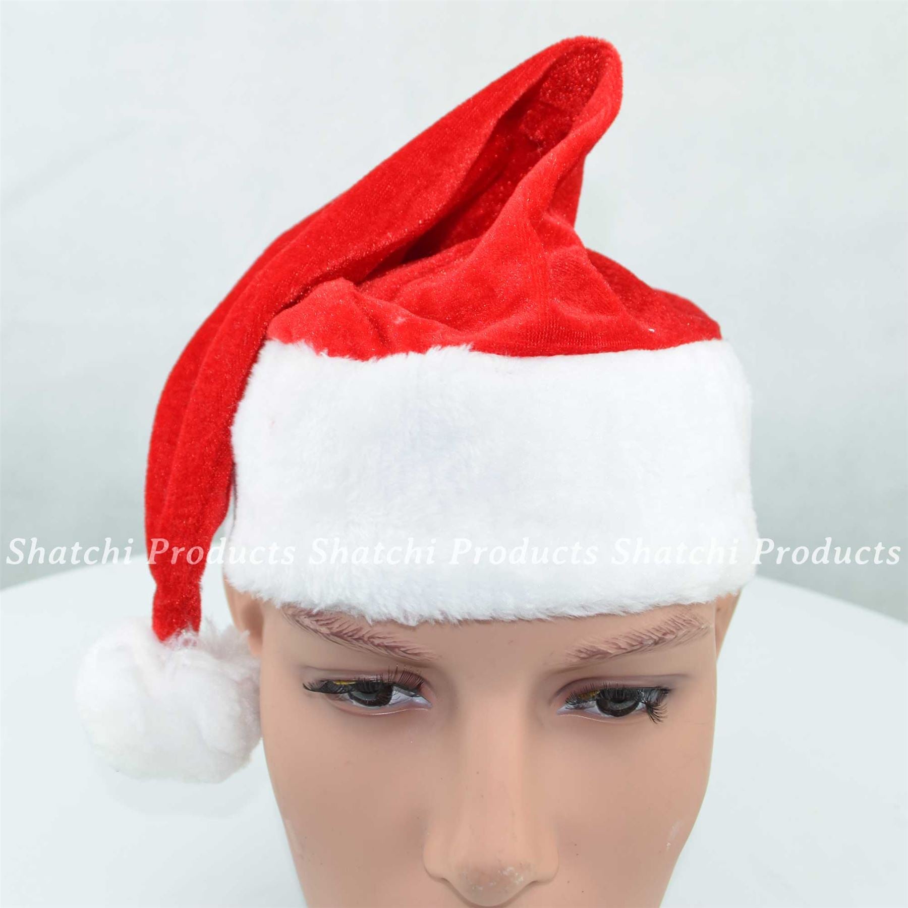 4 X Santa Hat Premium Quality Christmas Fancy Dress Costume Xmas Party Accessory