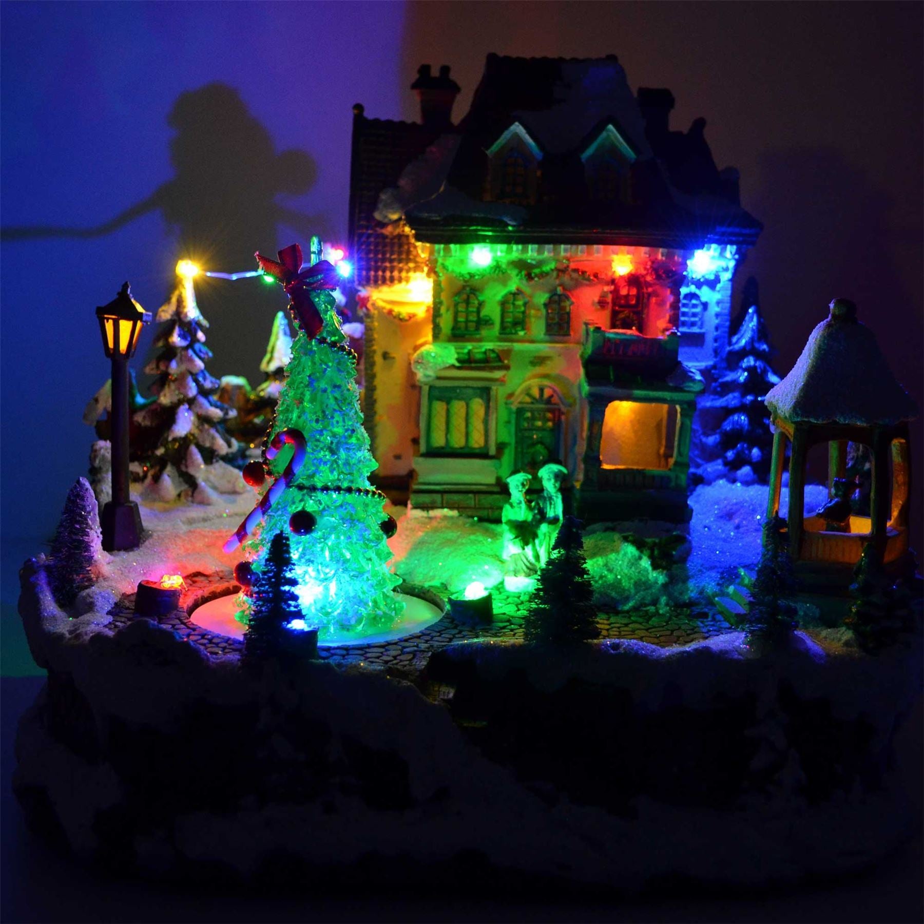 Big Christmas Led Musical Light Up Sculpture Nativity Set Xmas Home Decorations