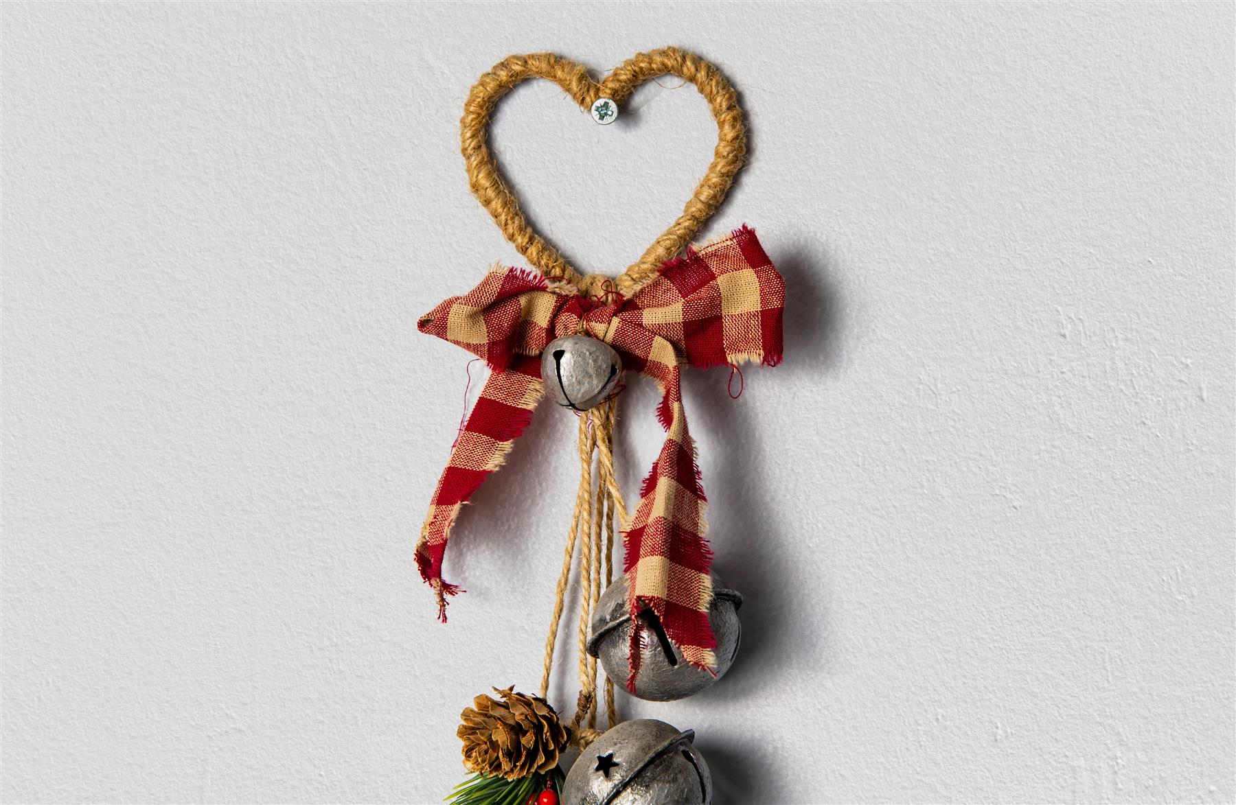 Hanging Decorations With Silver Bells 46 Cm