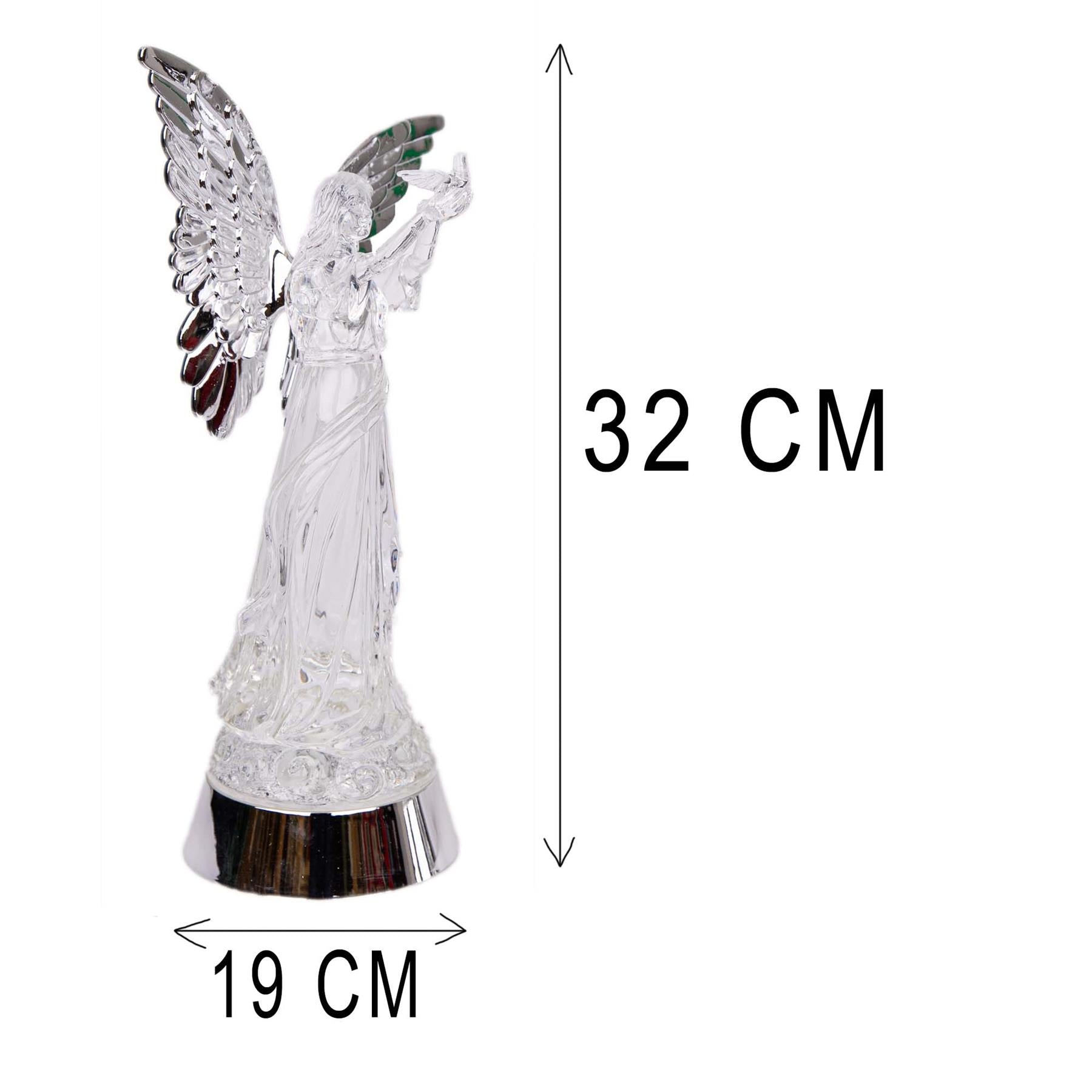 Light Up Ice Angel Water Spinner -12X16X33Cm