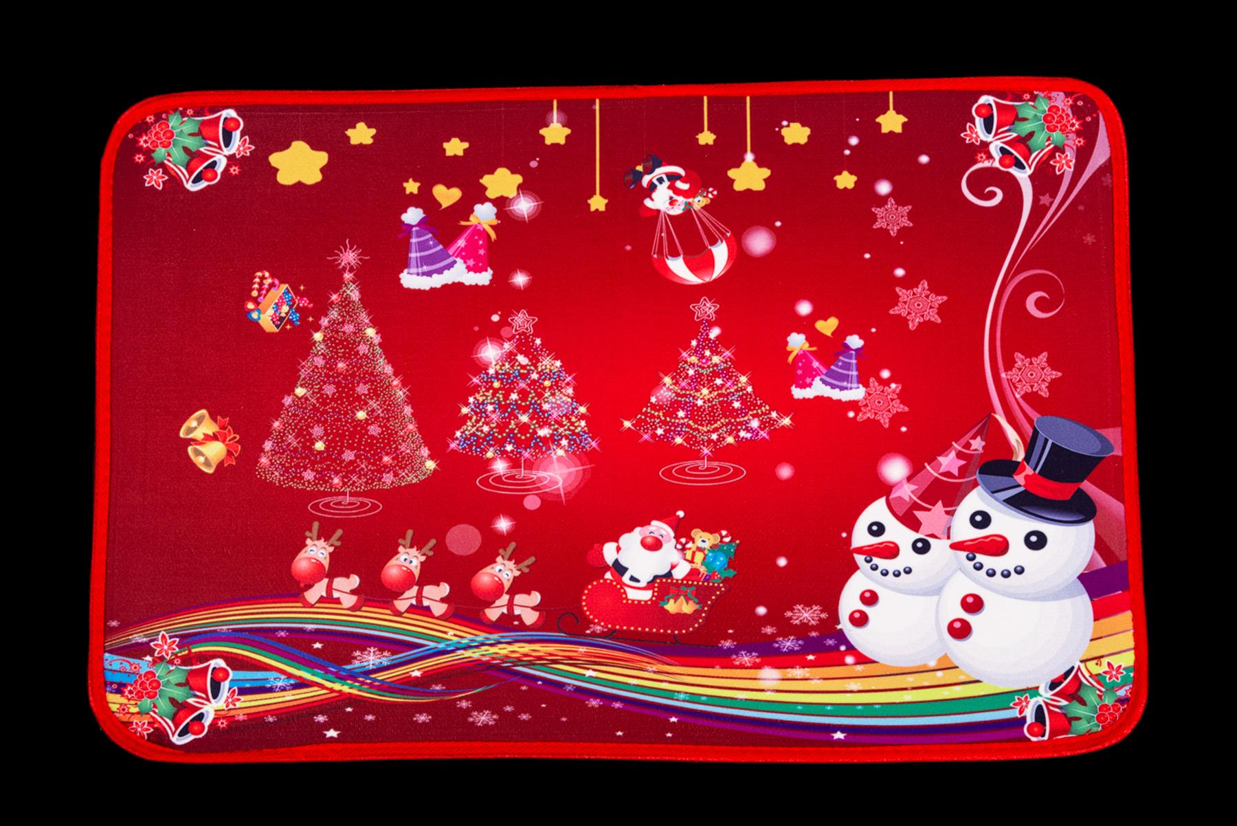 1 Pcs Christmas Door Mats Assorted Santa Xmas Floor Rugs Washable