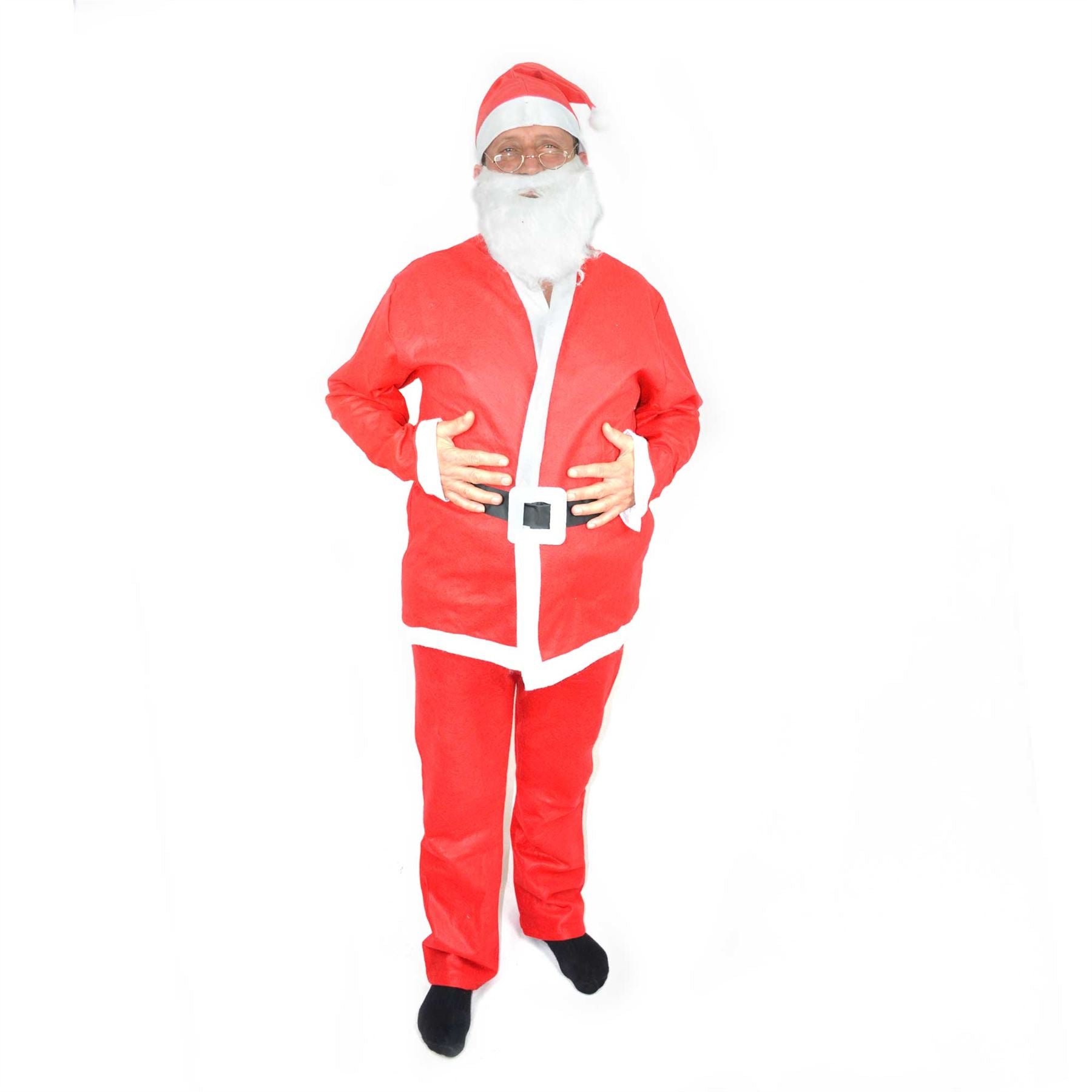 10 x Father Christmas Santa Suit Fancy Dress Budget Costume Family Party Supply