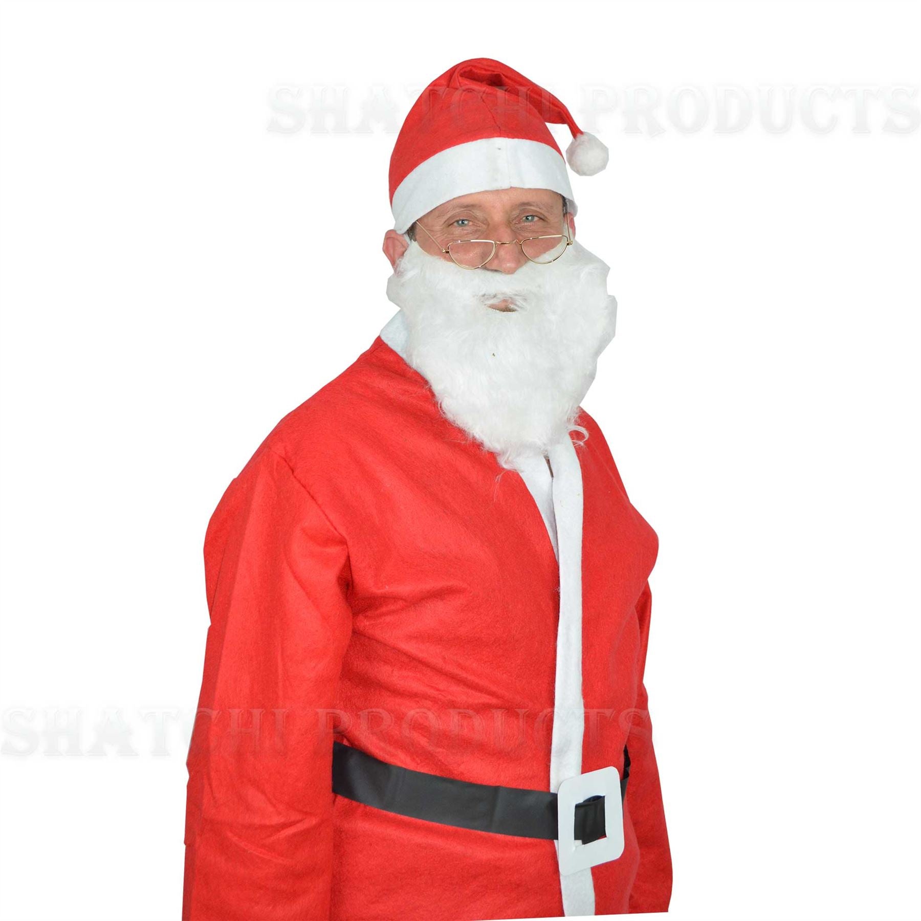 10 x Father Christmas Santa Suit Fancy Dress Budget Costume Family Party Supply