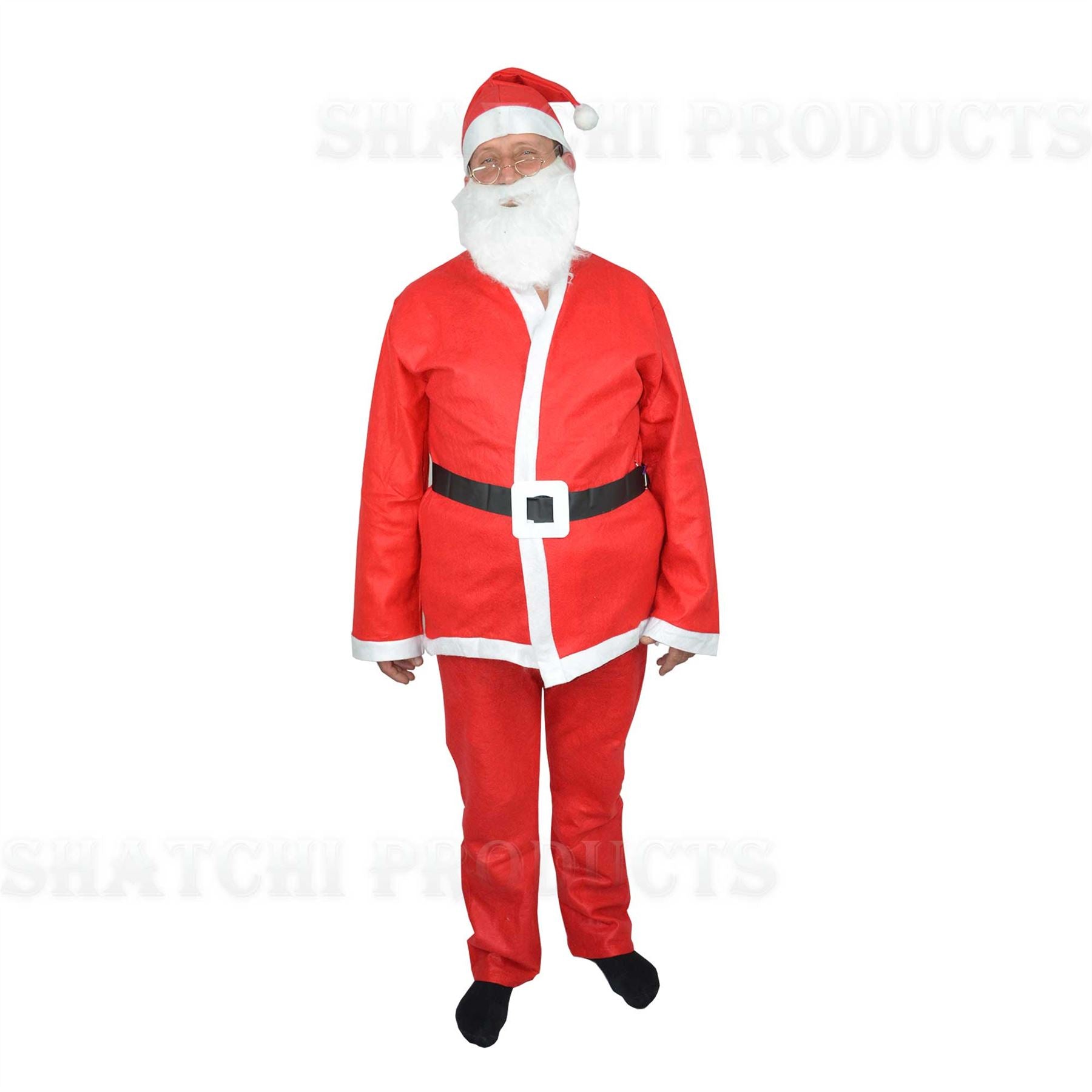 10 x Father Christmas Santa Suit Fancy Dress Budget Costume Family Party Supply