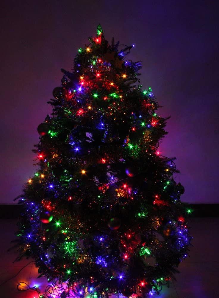100 Christmas LED Fairy Lights Mains Plug-In Outdoor Garden Xmas Tree Home Decor