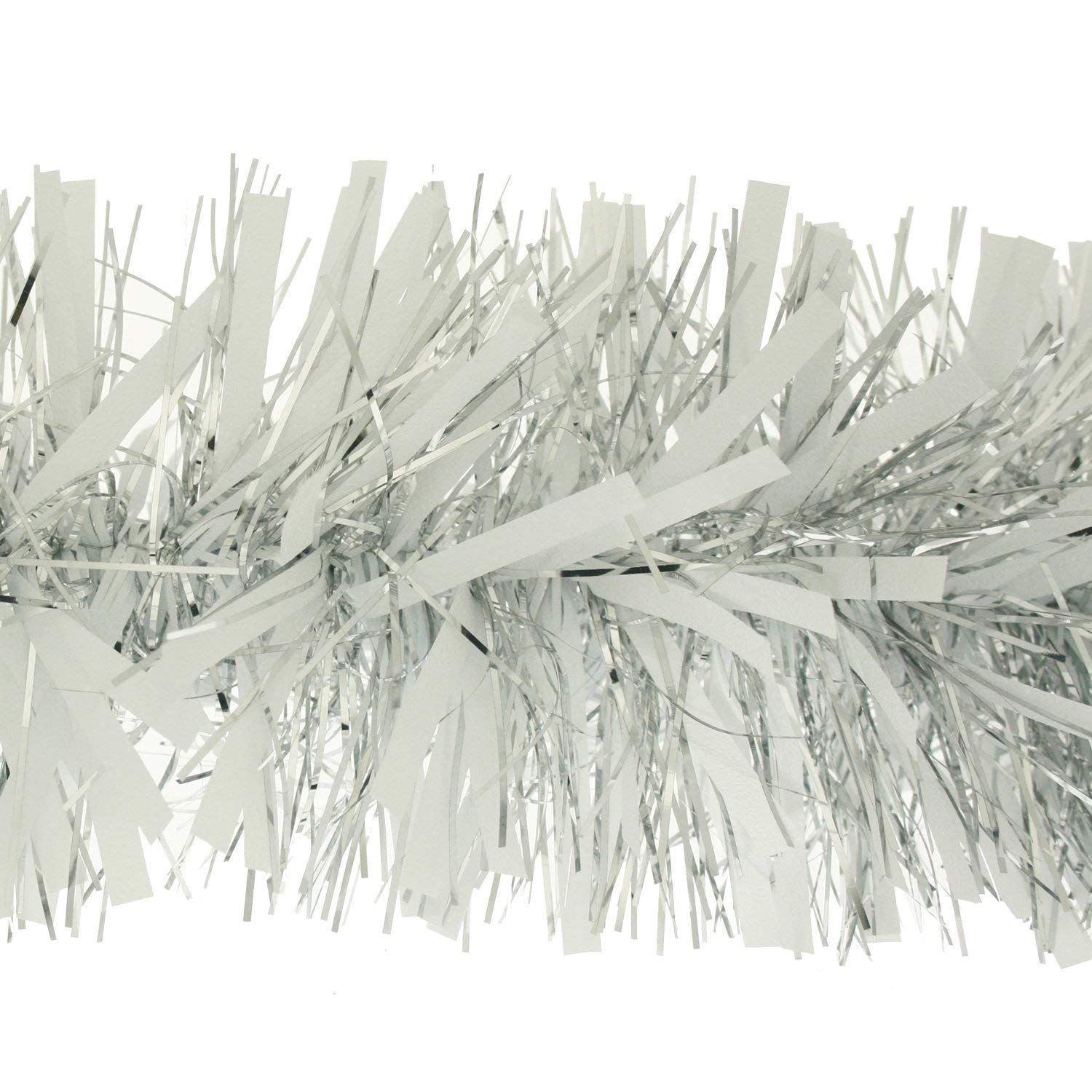 Silver White Tinsel Tree Decoration 1.8M