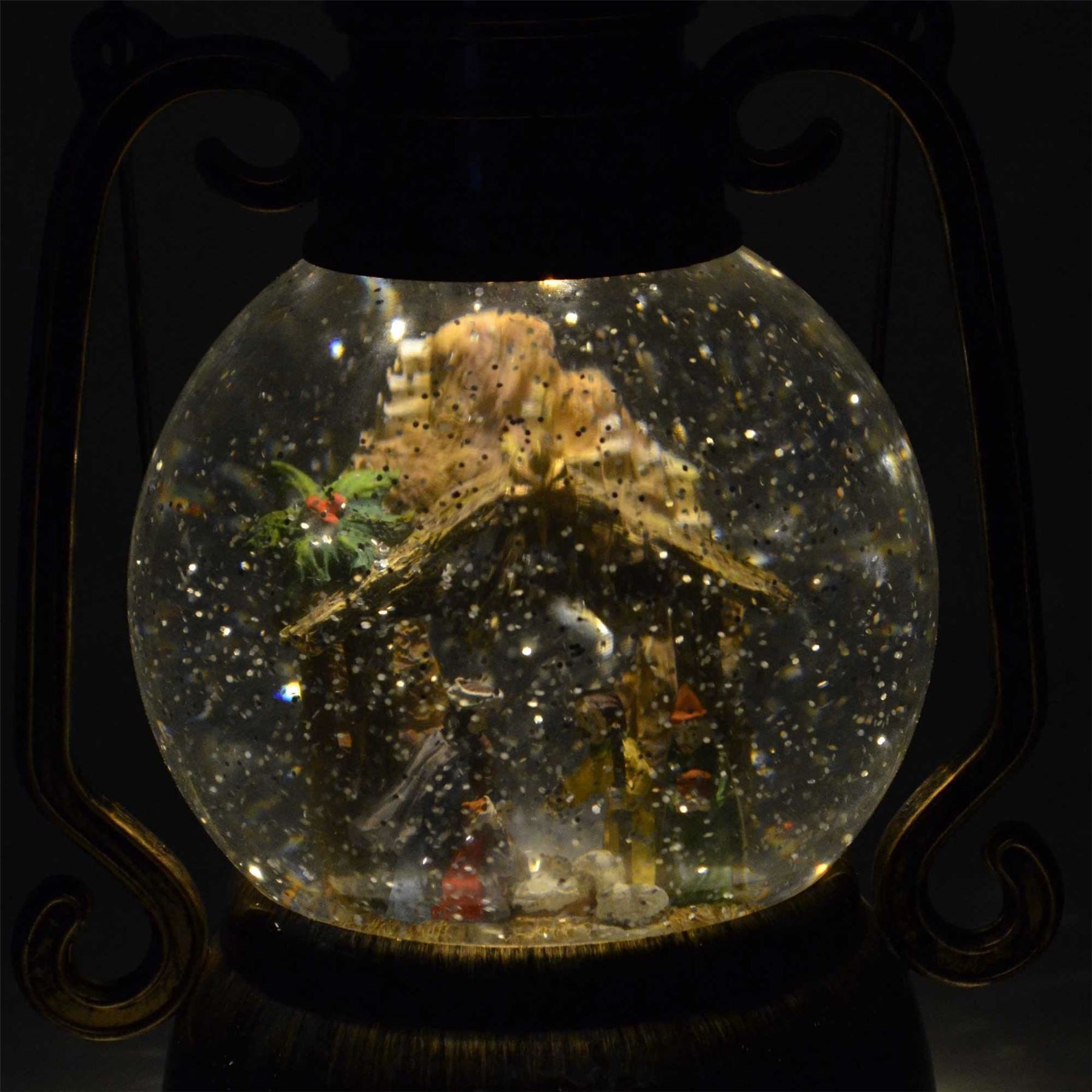 10.75in Nativity Christmas LED Lantern Musical Xmas Nativity Party Decoration