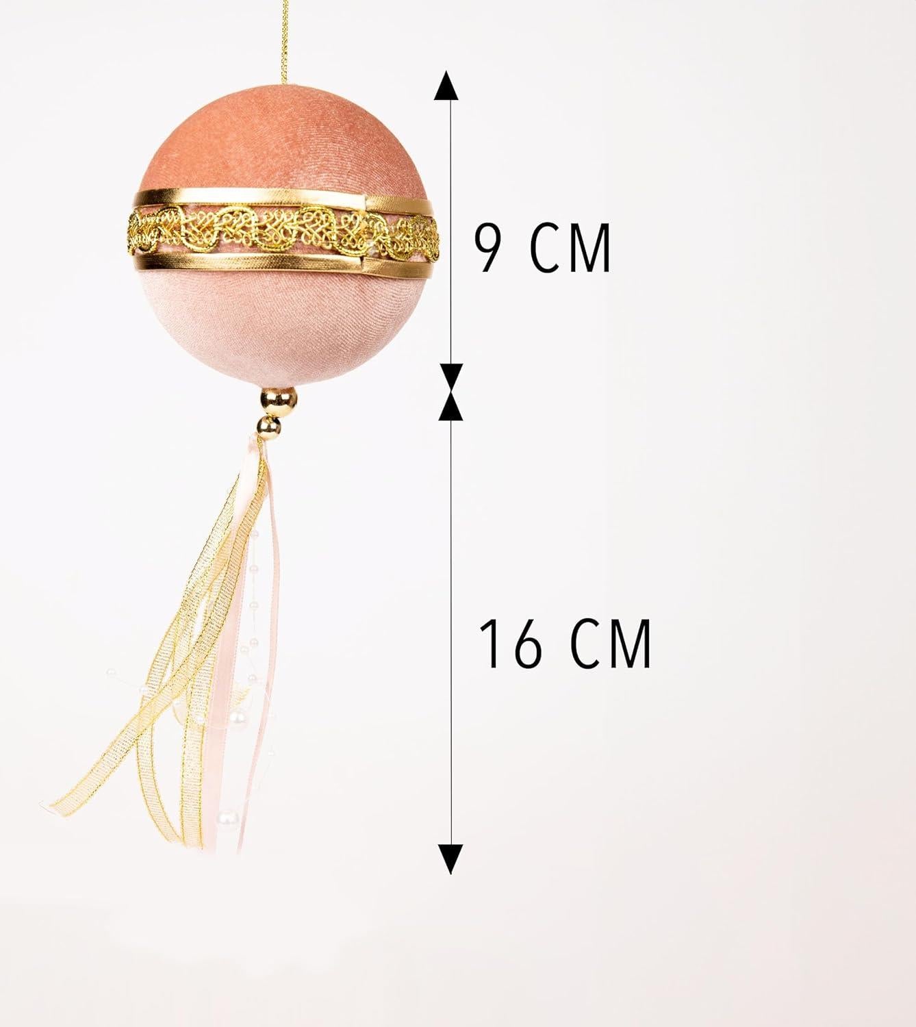 Pink Ball Decoration 9Cm - Christmas Hanging Decoration