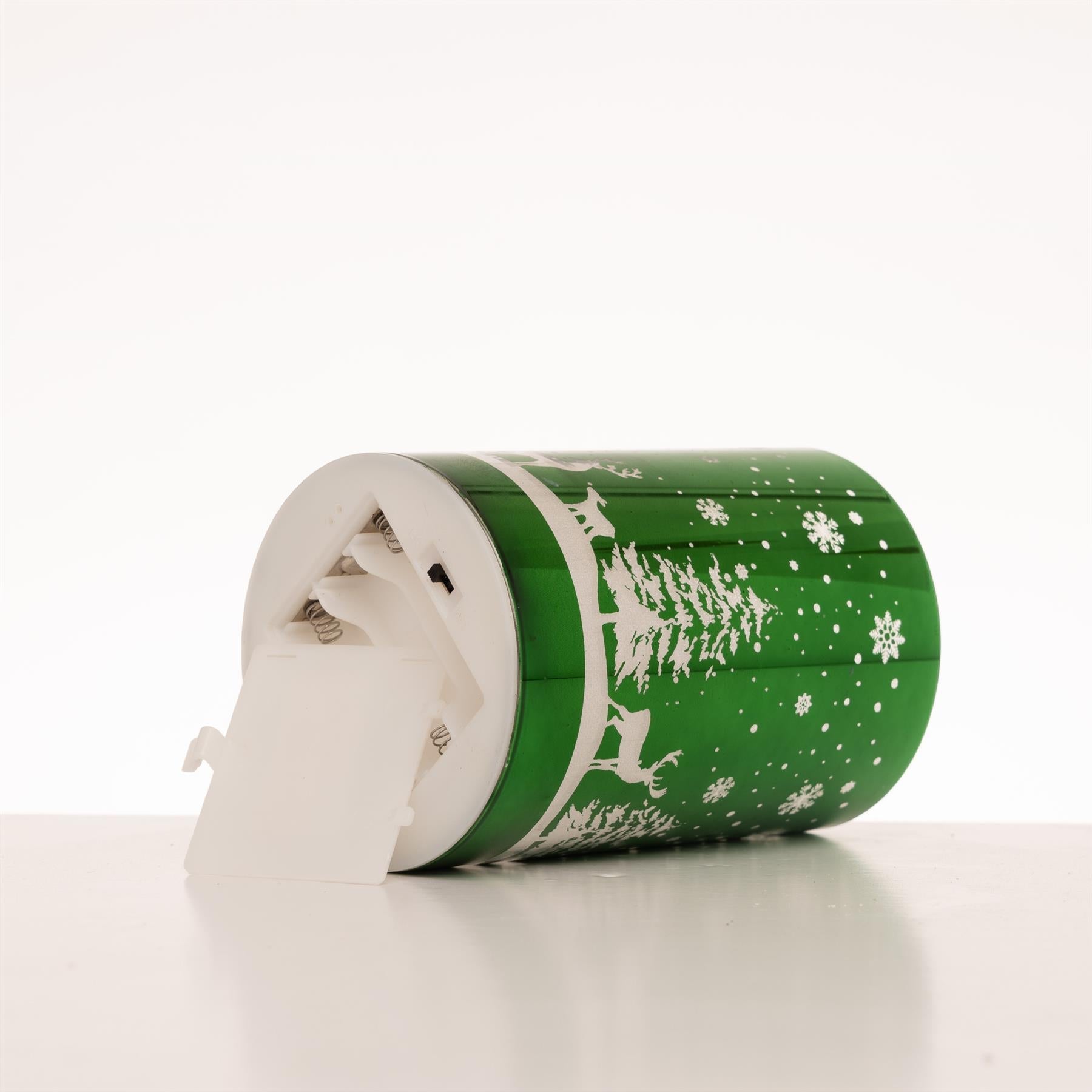 Christmas Lantern Table Lamp LED Vase Forest Scene Green Table Decoration UK