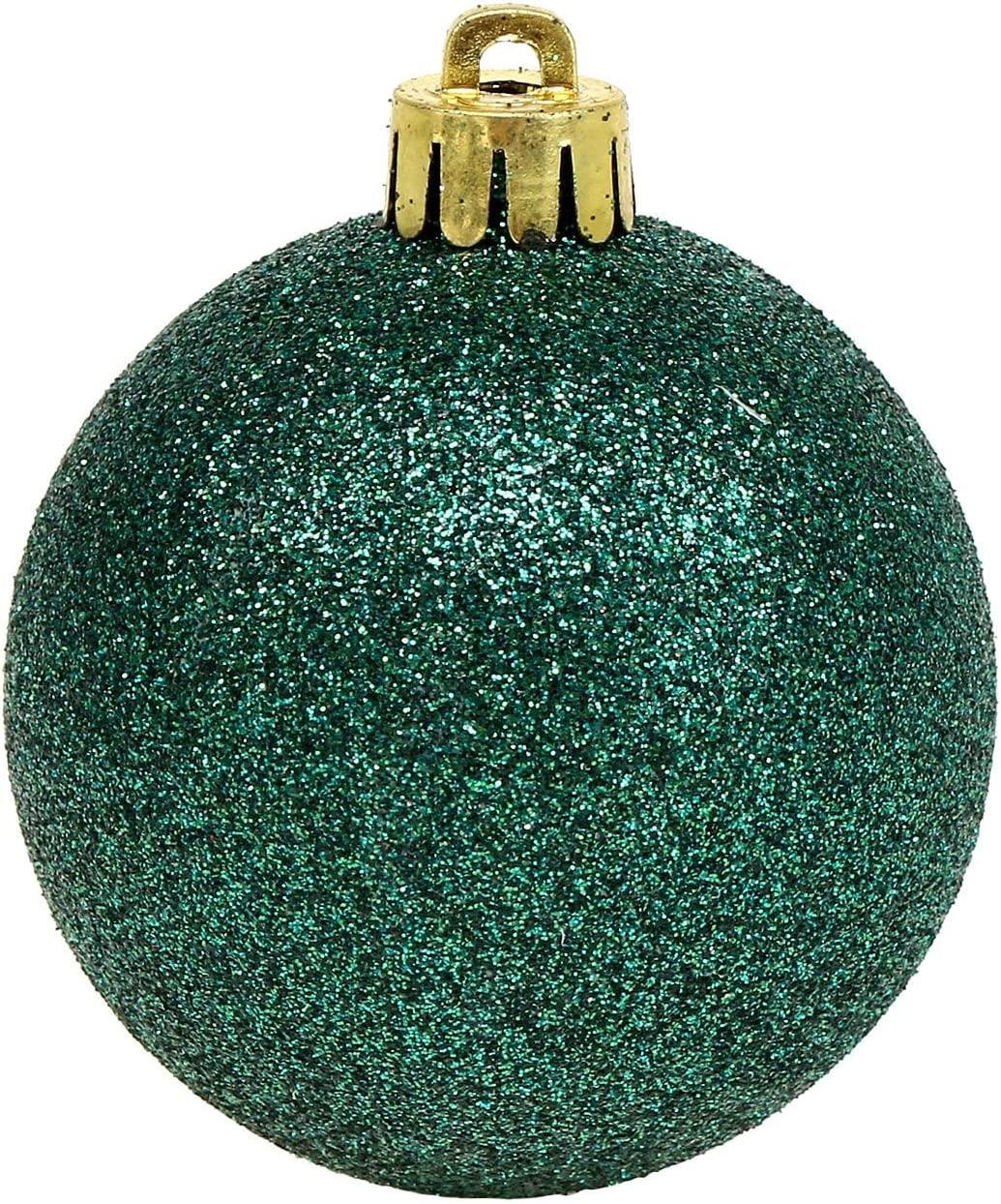 Baubles Emerald Green 5Cm 12Pcs Set Pvc
