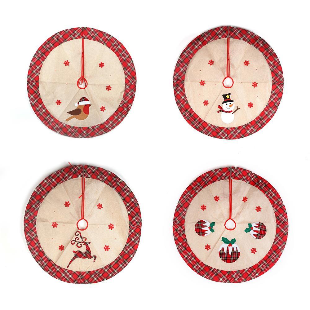 Christmas Tree Skirt Decor 4 Pcs Set 86Cm