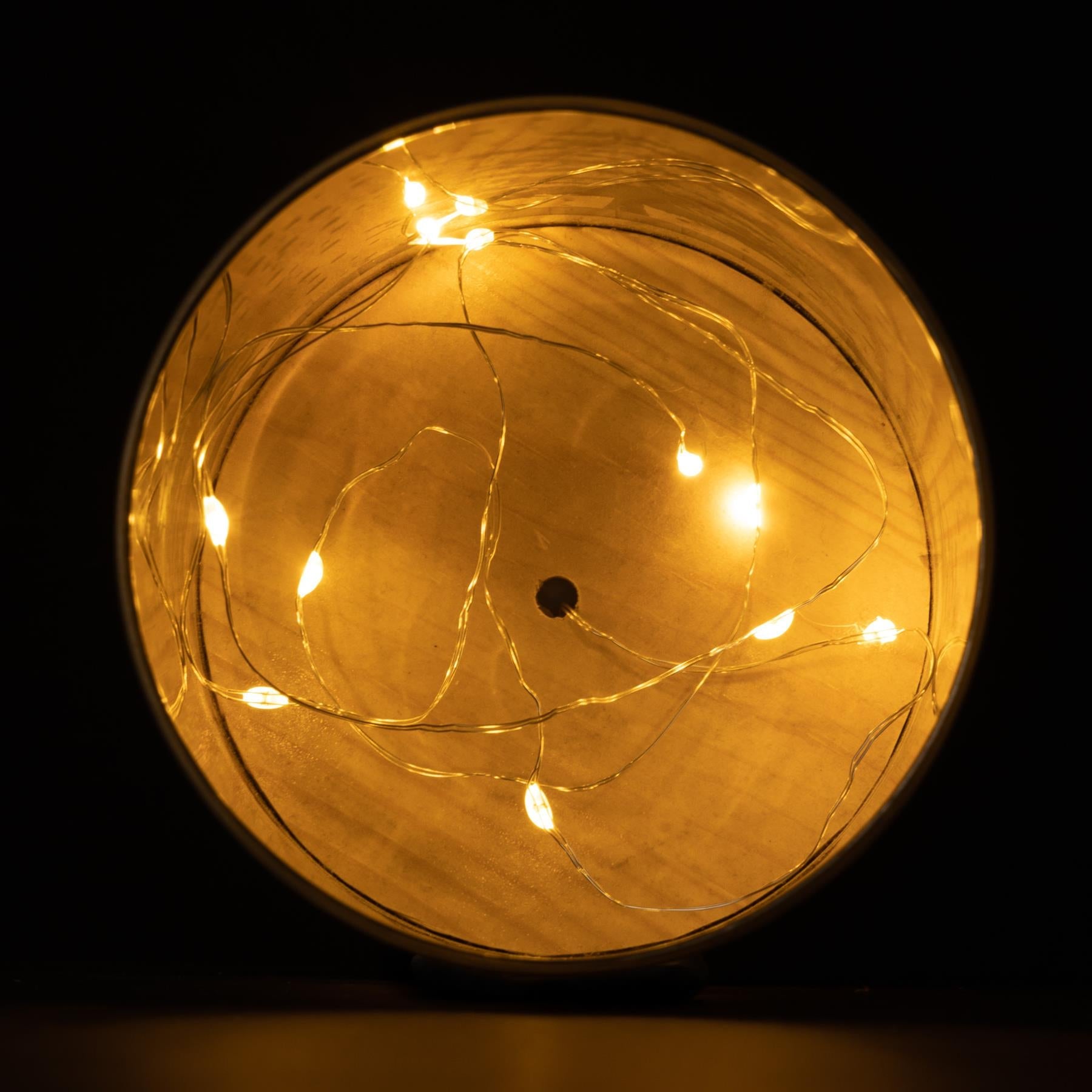 15cm Christmas Lantern LED Fairy Lights Decorated Vase Table Lamp Snowfall Scene