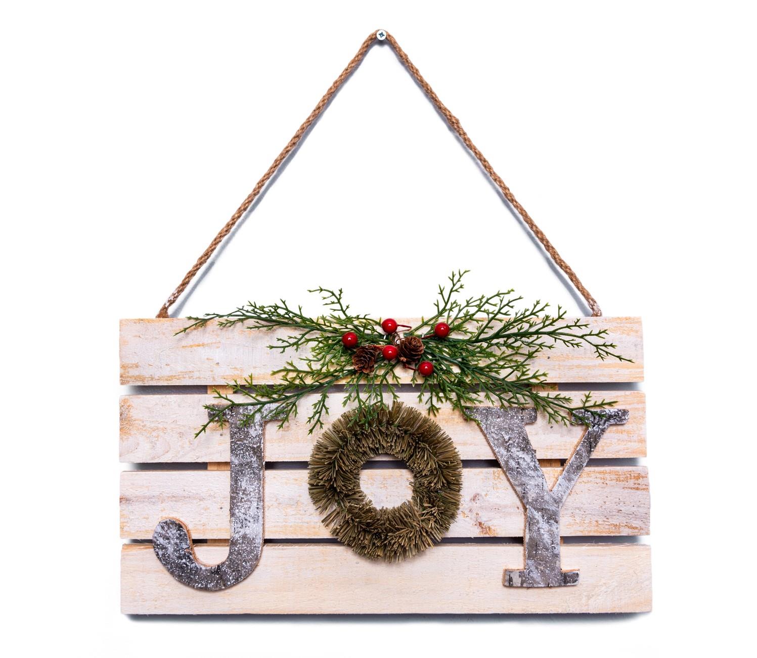 20X40Cm Wooden Joy Letters Sign Christmas Wall Frame Decoration