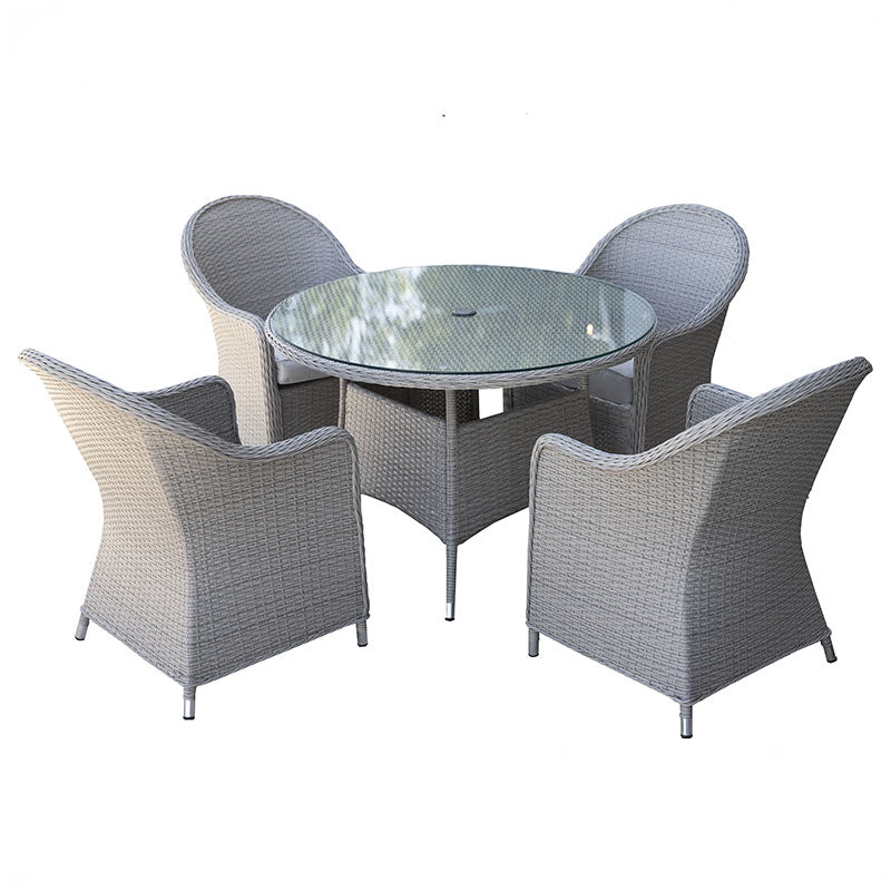 Sorrento 4 Seater Rattan Dining 5Pcs Set