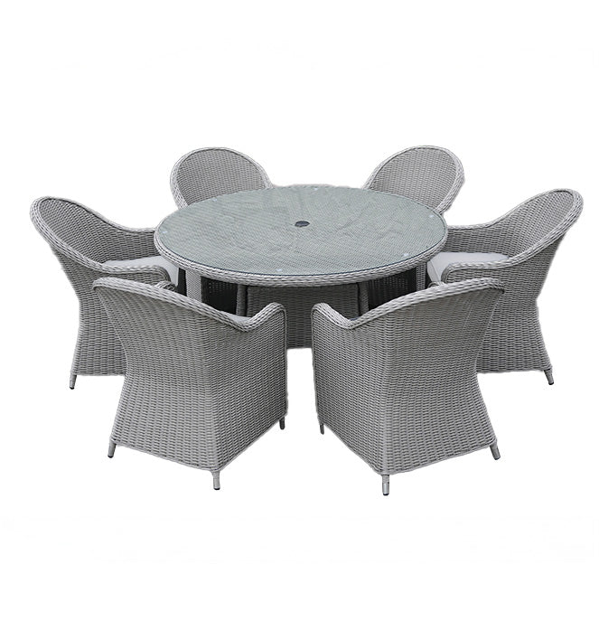 Sorrento 6 Seater Rattan Dining 7Pcs Set