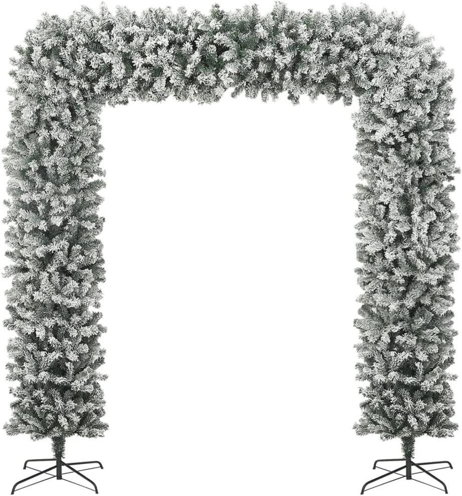 2.4M Tree Arch Snow Flocked - 50Cm Diameter, Inner Arch Width 120Cm