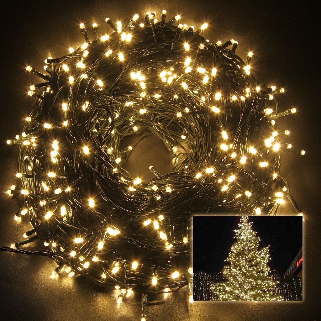 200 LED Fairy Lights Christmas Outdoor Main Plug-In Xmas Home Garden Tree Decor