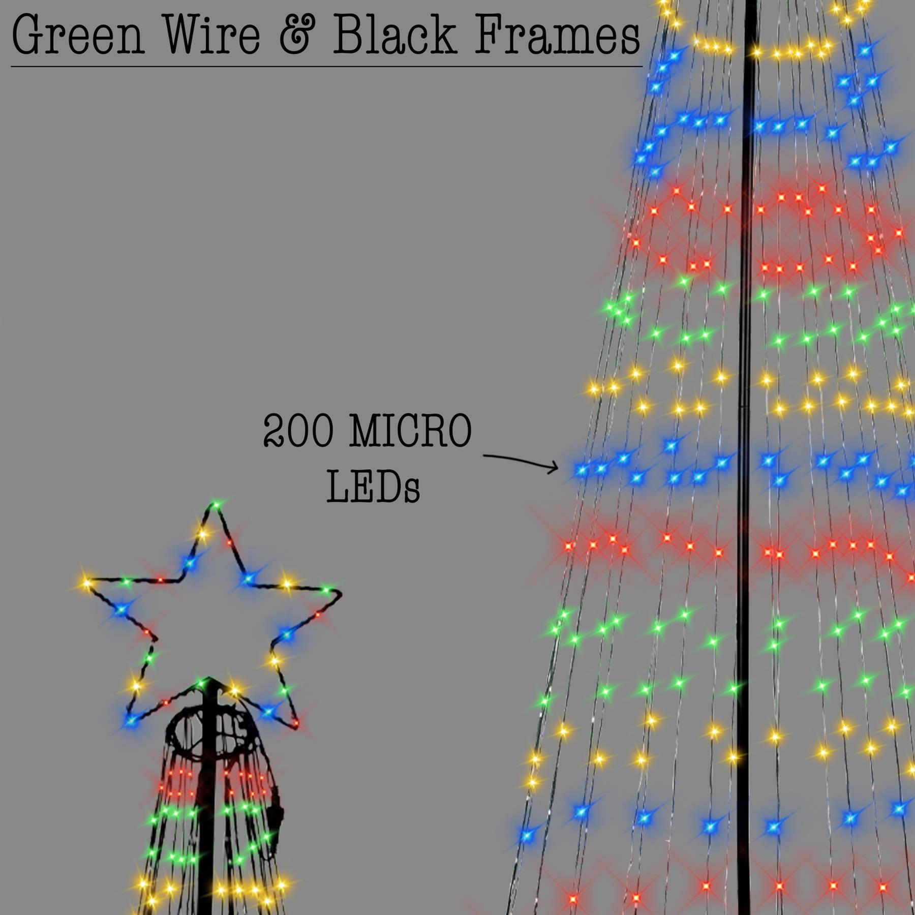 1.4M Outdoor Maypole Christmas Tree Mc 200 Leds