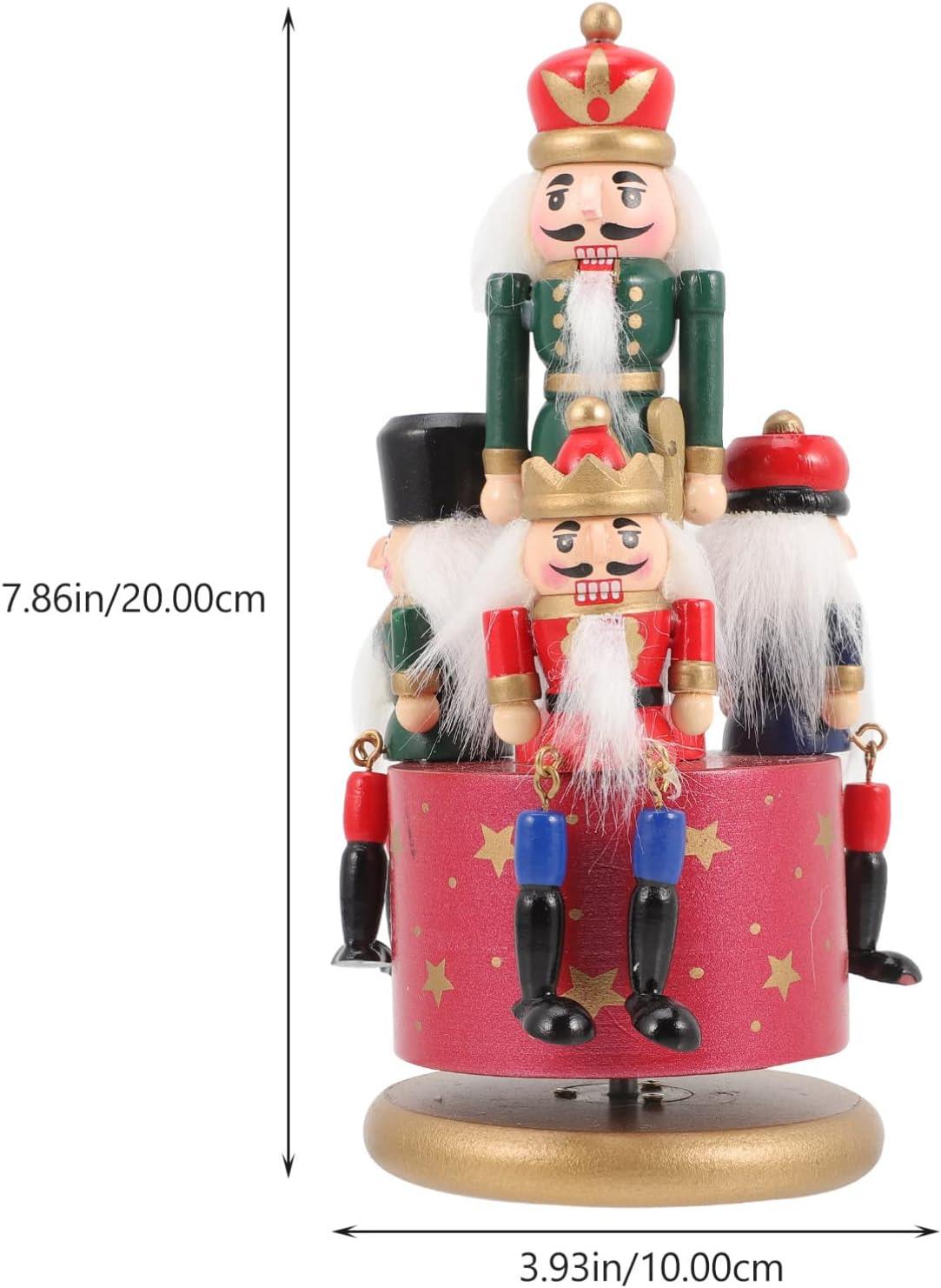 20Cm Musical Box Nutcrackers - 4 Soldiers Figures - Animated Clockwork Puppet Christmas Decoration 20Cm Musical Box Nutcrackers - 4 Soldiers Figures - Animated Clockwork Puppet Christmas Decoration