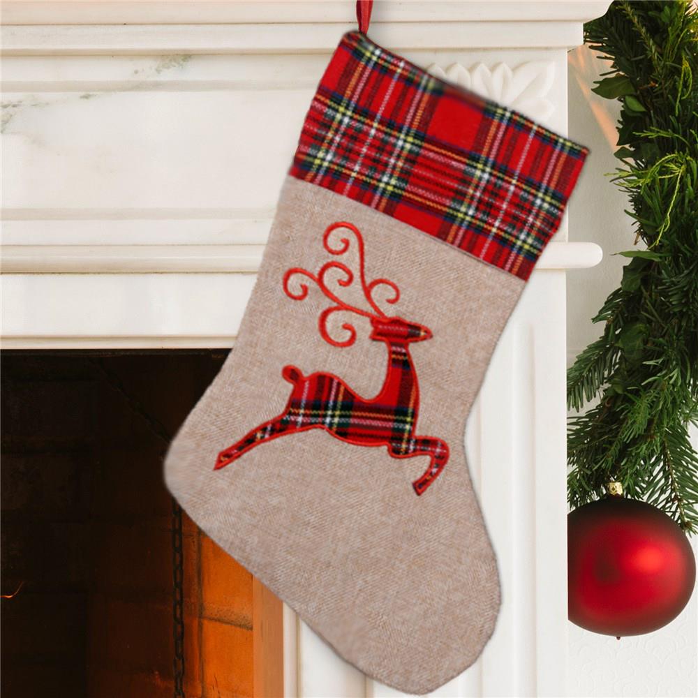 Christmas Reindeer Stockings 26X45Cm