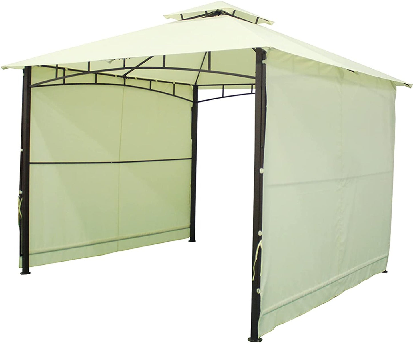 Pop up Gazebo Patio Tent 3.3x3.3m Heavy Duty Steel Frame Poles With Extended Side Walls Top Roof Portable Waterproof Canopy Shelter Sunshade
