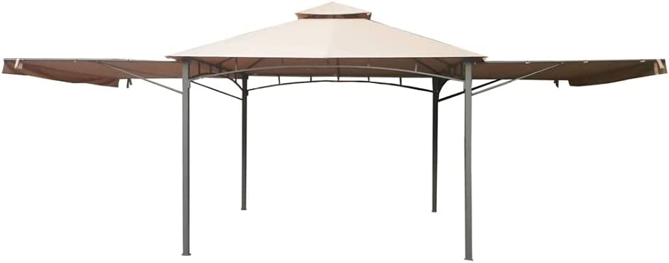 Pop up Gazebo Patio Tent 3.3x3.3m Heavy Duty Steel Frame Poles With Extended Side Walls Top Roof Portable Waterproof Canopy Shelter Sunshade