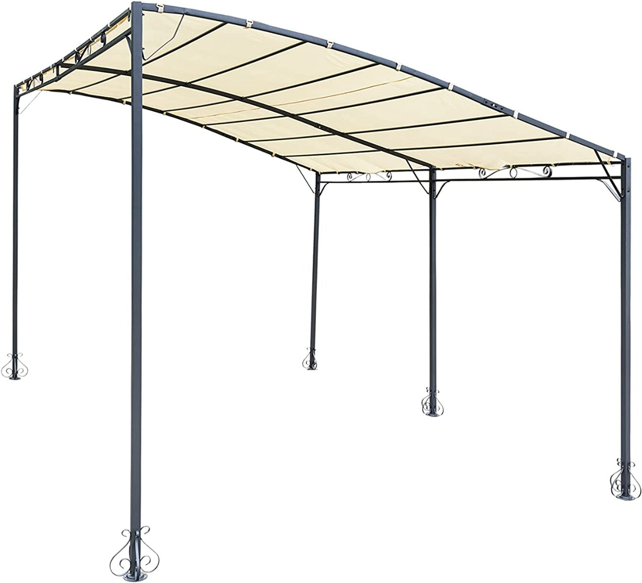 Pop up Gazebo Patio Tent 3x4x2.5m Heavy Duty Steel Frame Poles Top Roof Portable Waterproof Canopy Shelter Sunshade