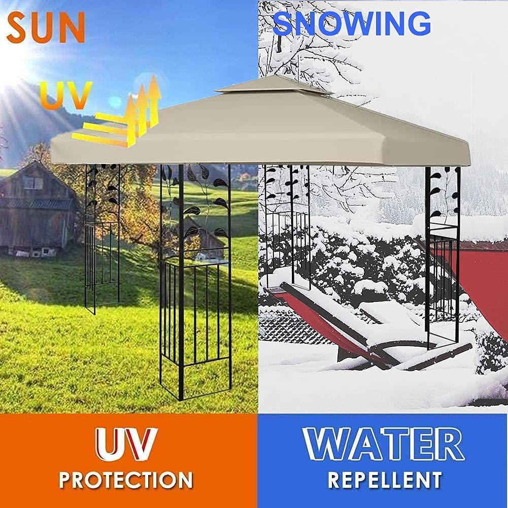 Pop up Bahamas Gazebo Patio Tent 3x3m Heavy Duty Steel Frame Poles Top Roof Portable Waterproof Canopy Shelter Sunshade
