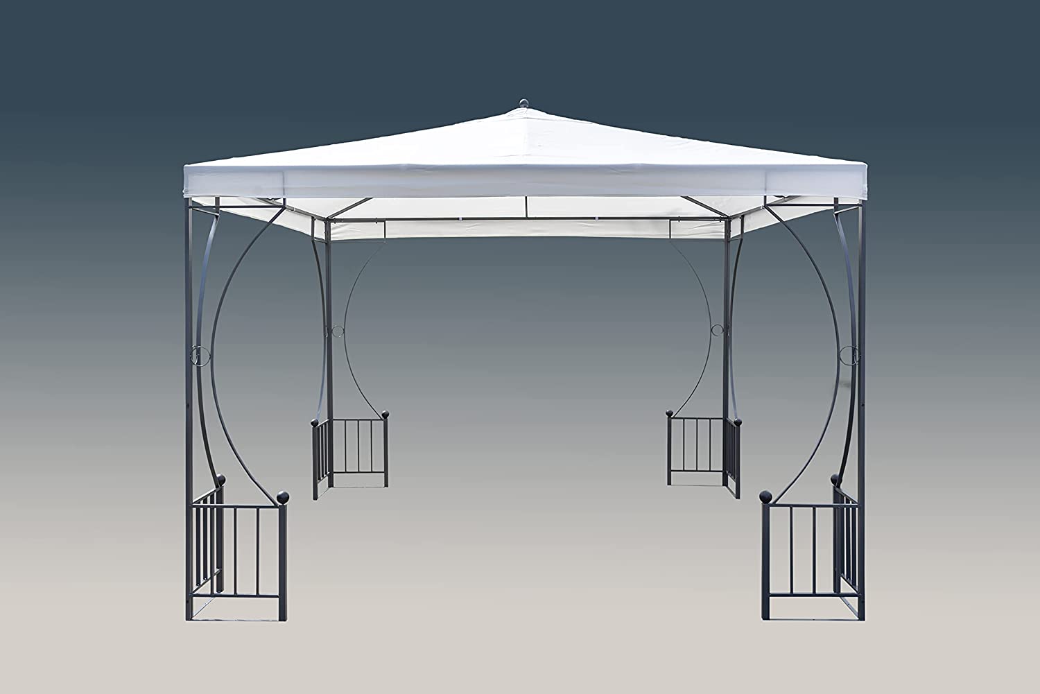 Pop up Bermuda Gazebo Patio Tent 3x3m Heavy Duty Steel Frame Poles Top Roof Portable Waterproof Canopy Shelter Sunshade