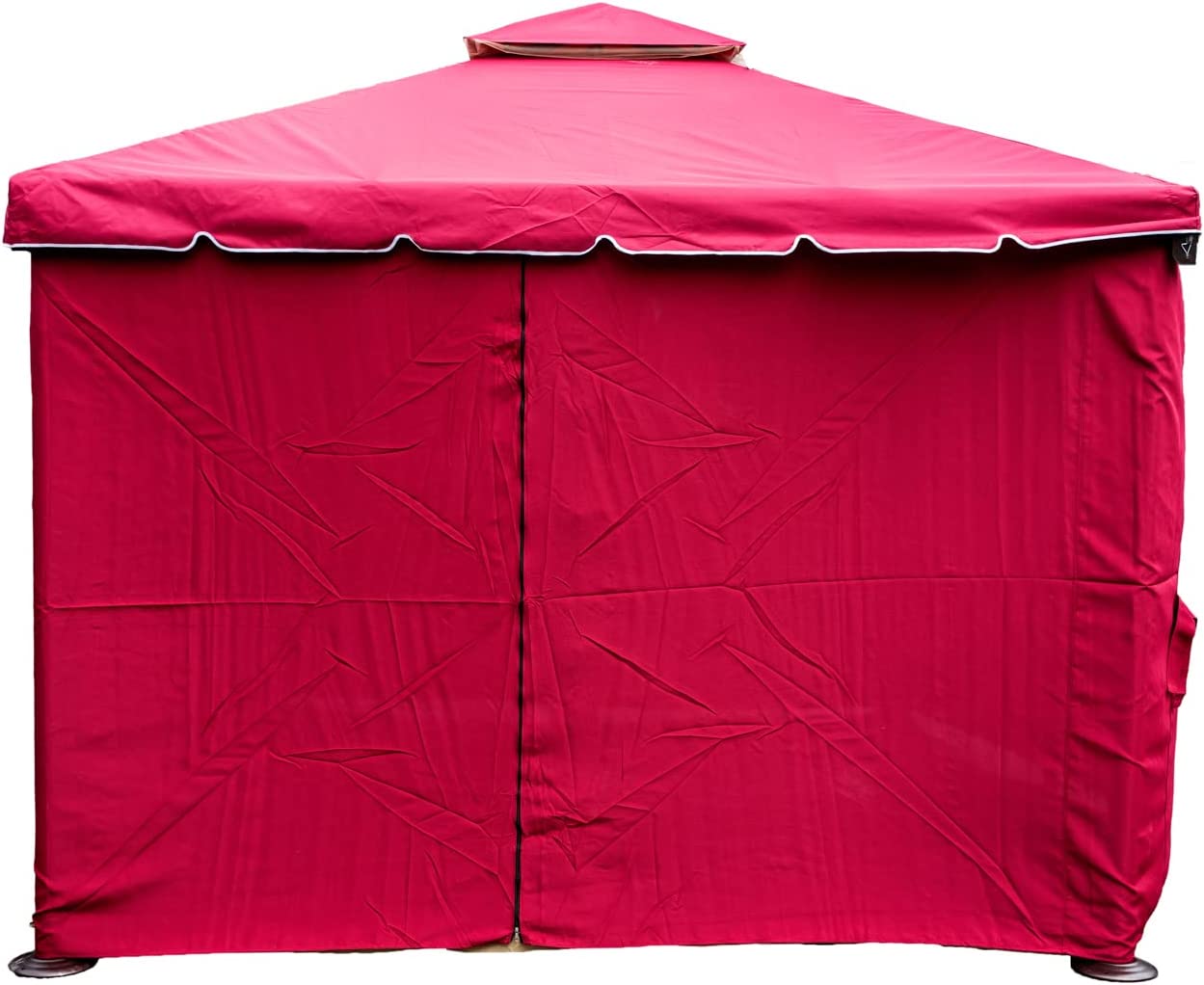 3x4x2.75m Red Gazebo with Nets Aluminium Frame and Powder coated Steel Roof