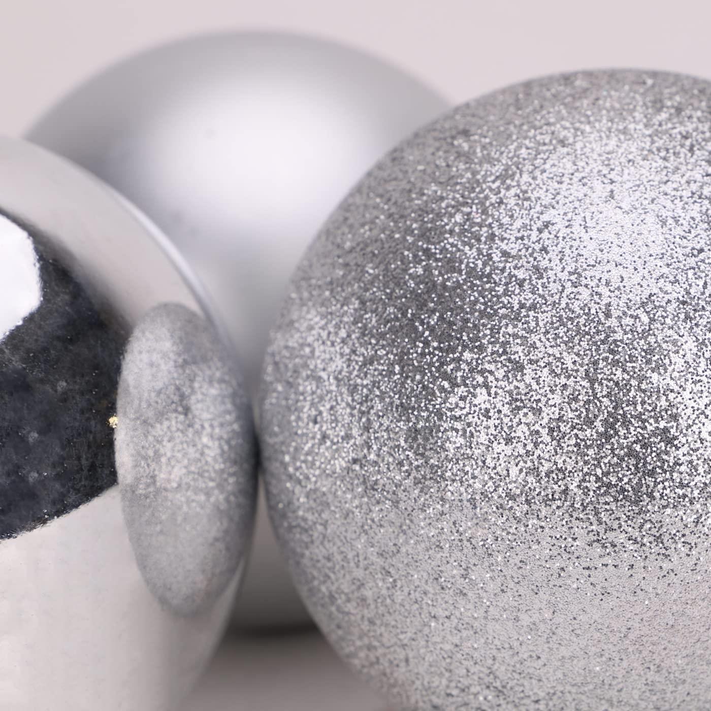 Baubles Silver 10Cm-3Pcs Set