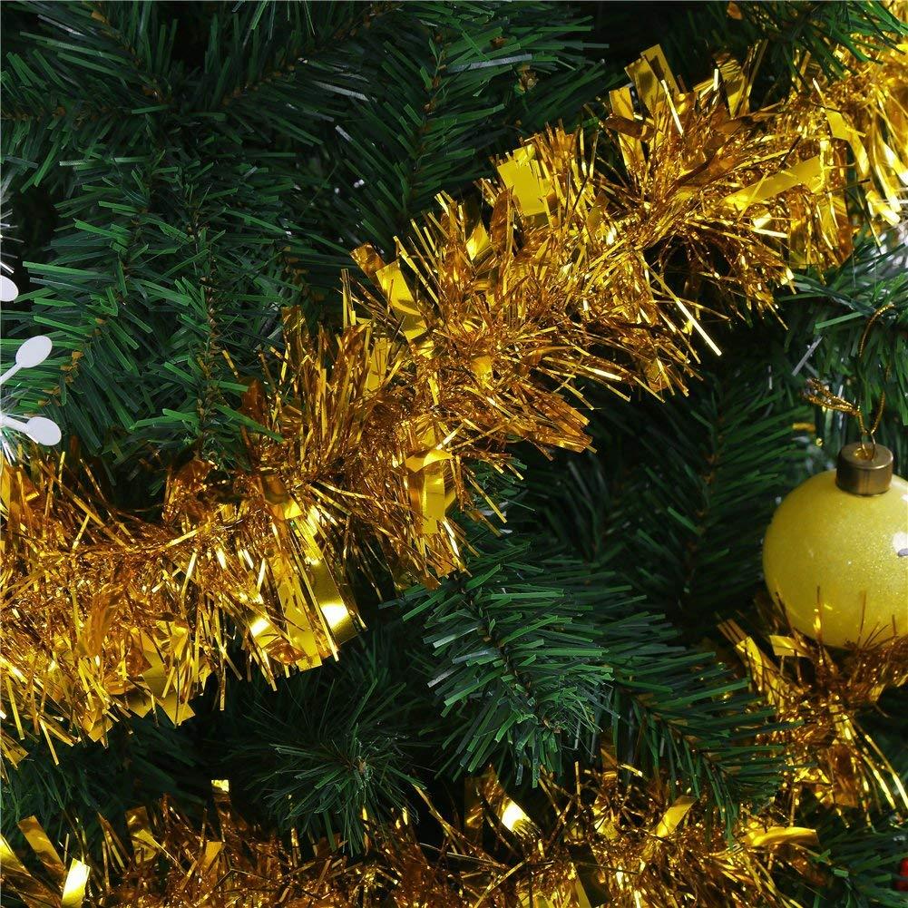 Gold Tinsel Tree Decoration 1.8M