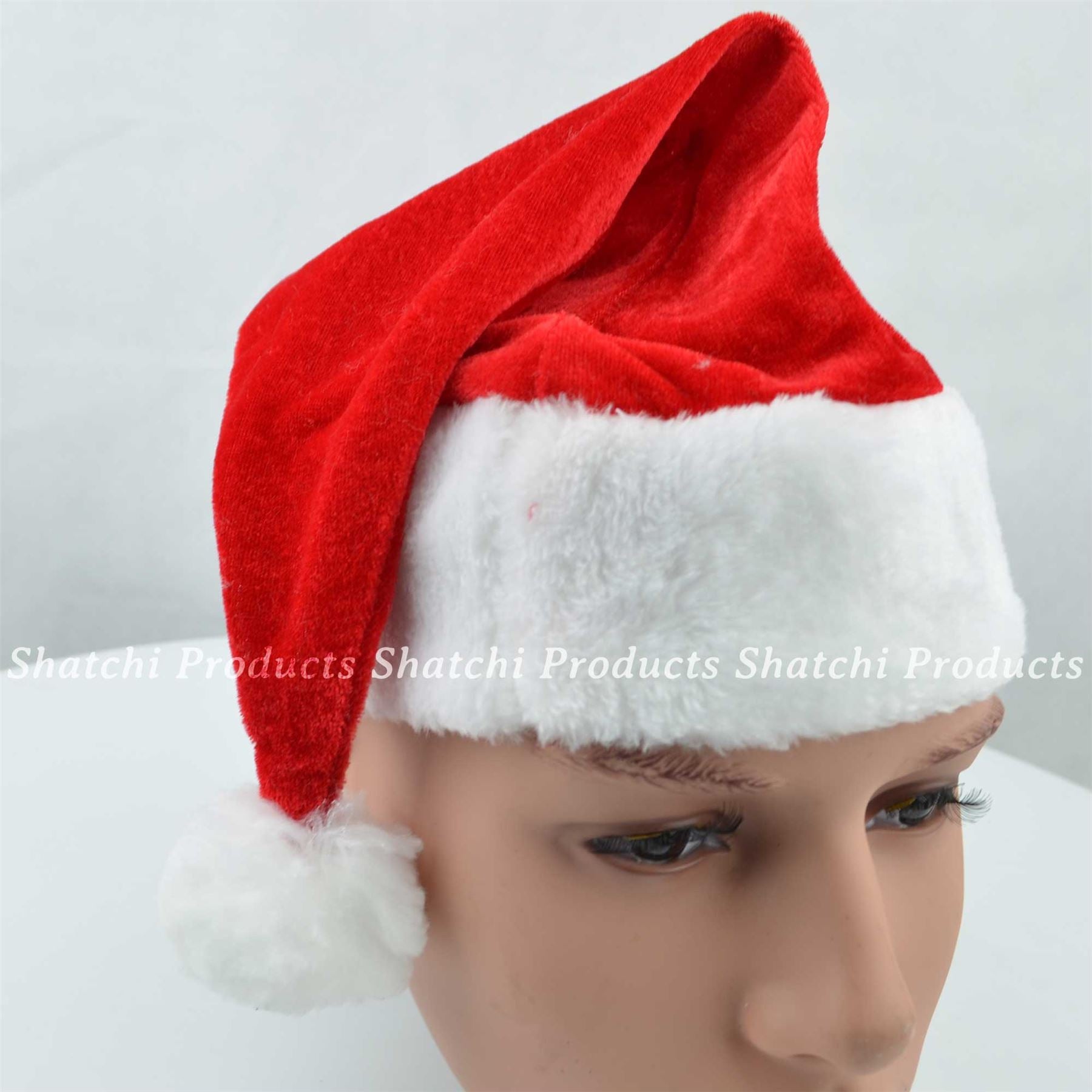 100 X Santa Hat Premium Quality Christmas Fancy Dress Costume Accessory Xmas Hat
