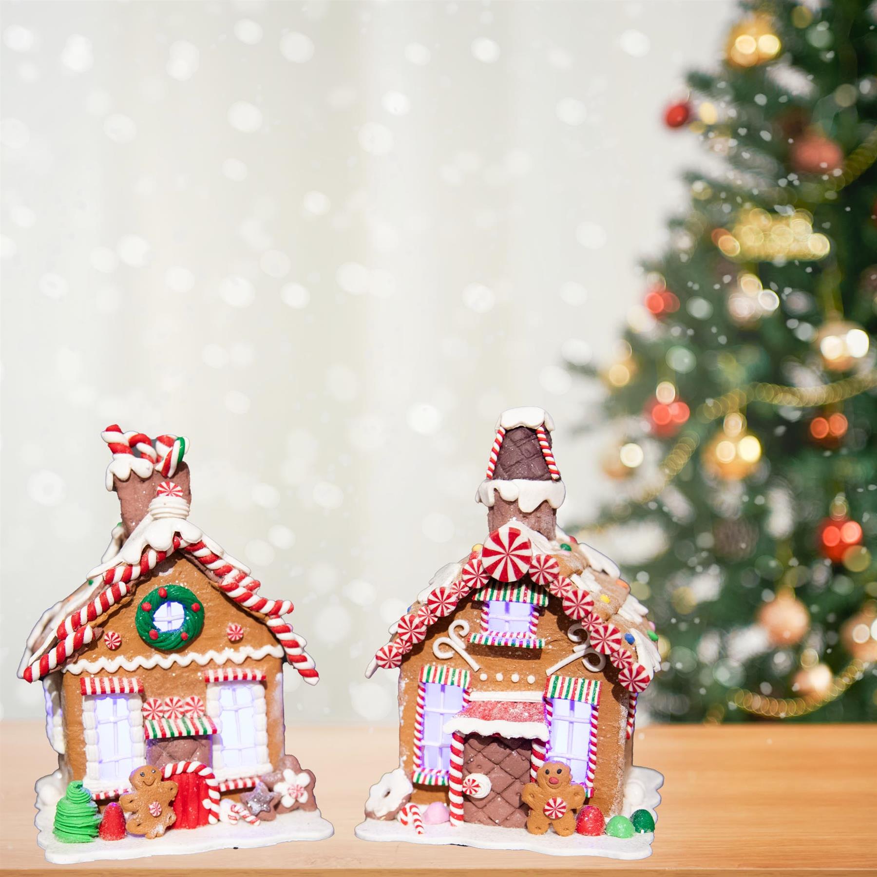 Ceramic Gingerbread Cookie Candy House-12 X 12 X 17Cm