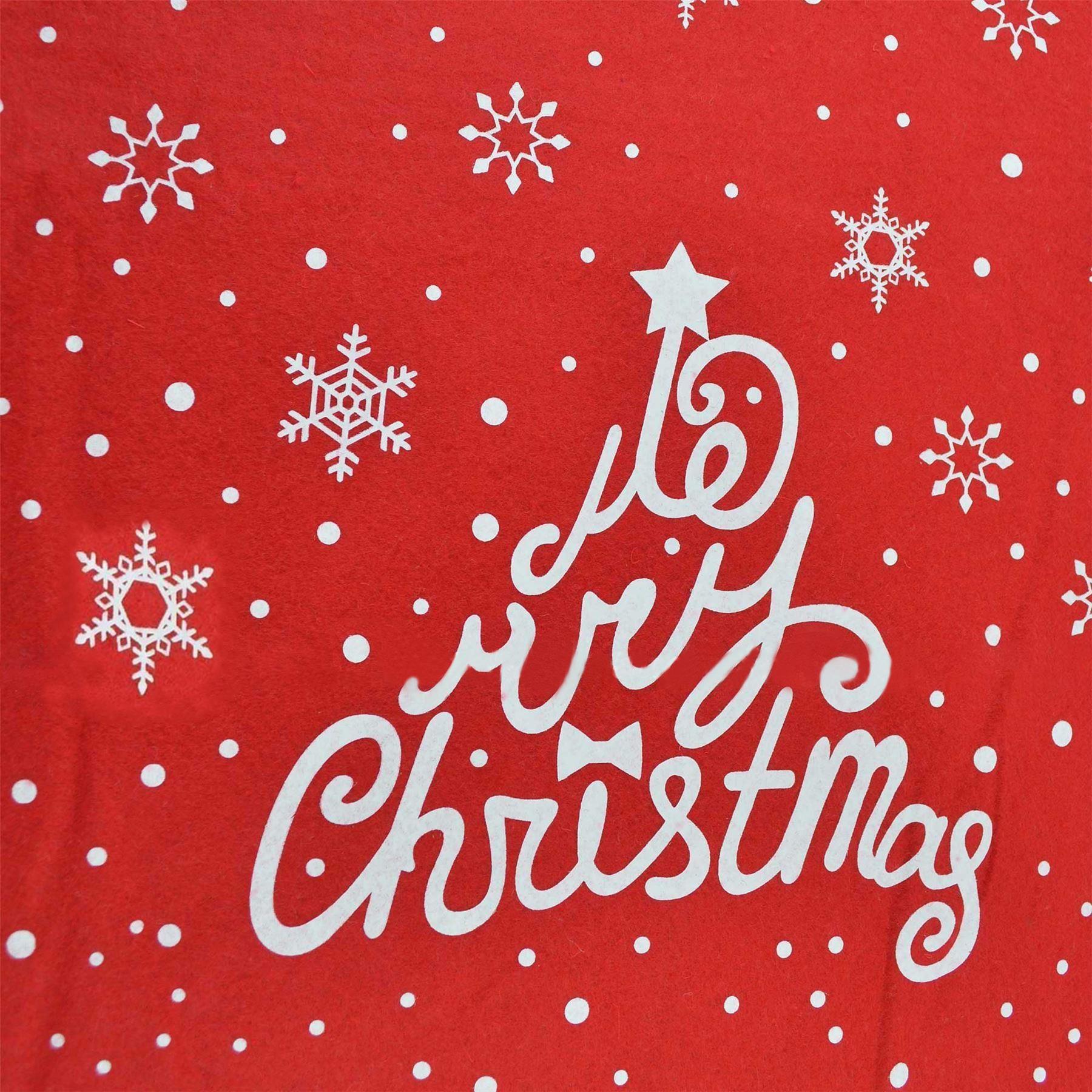 1 Father Christmas Santa Sack Stocking Socks Gifts Bag Red Felt Xmas Accessories