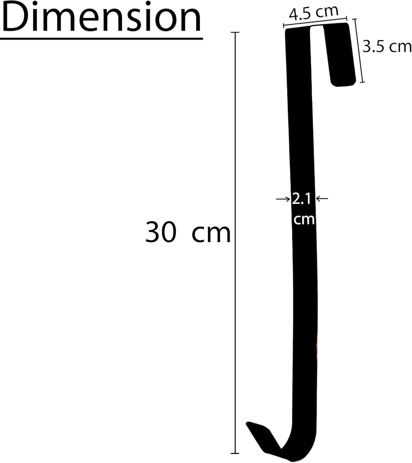 1X Christmas Wreath Hanger Door Hook Silver Metal Holder 30cm Xmas Hanging Decor