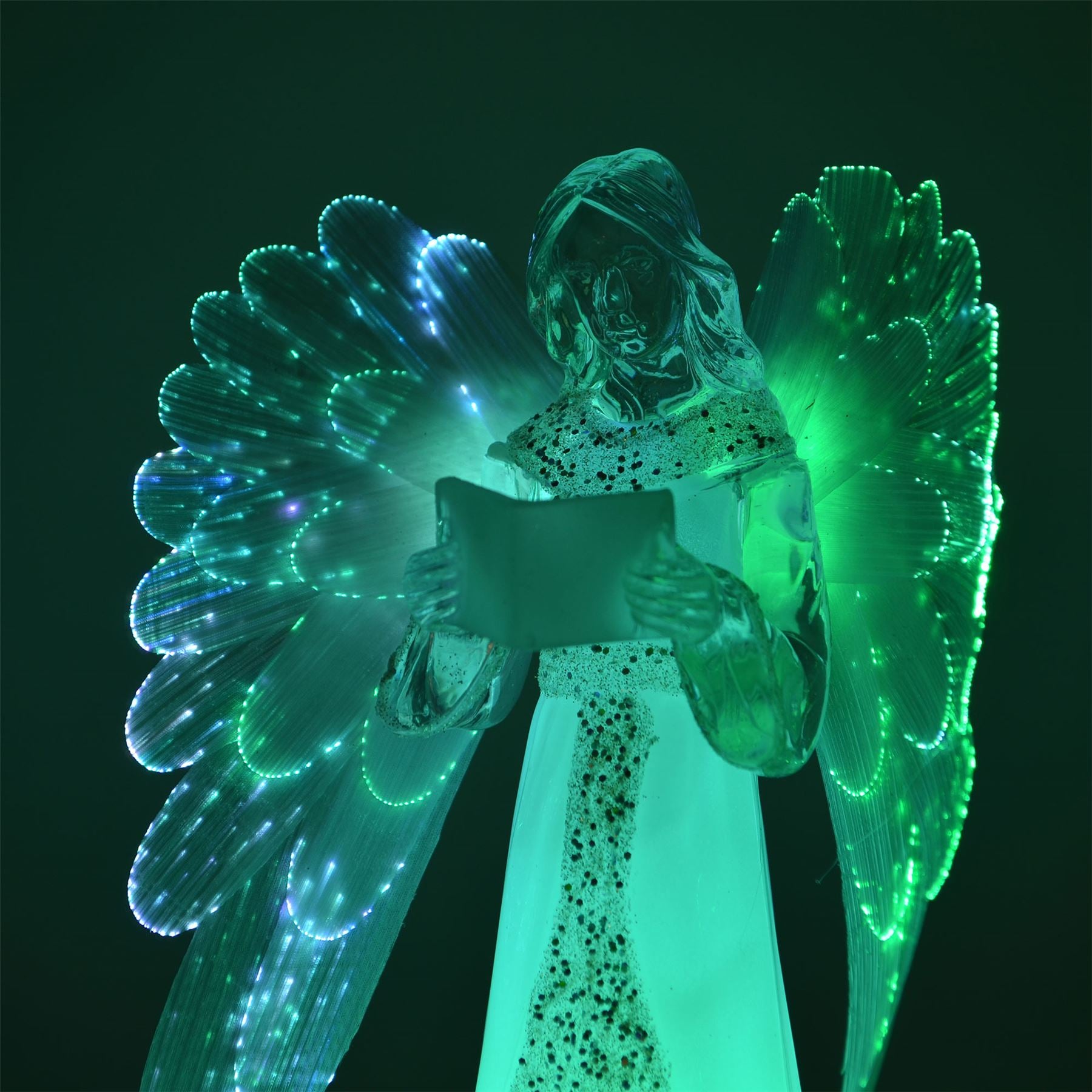 21Cm Christmas Angel White Colour Changing Light Xmas Decoration