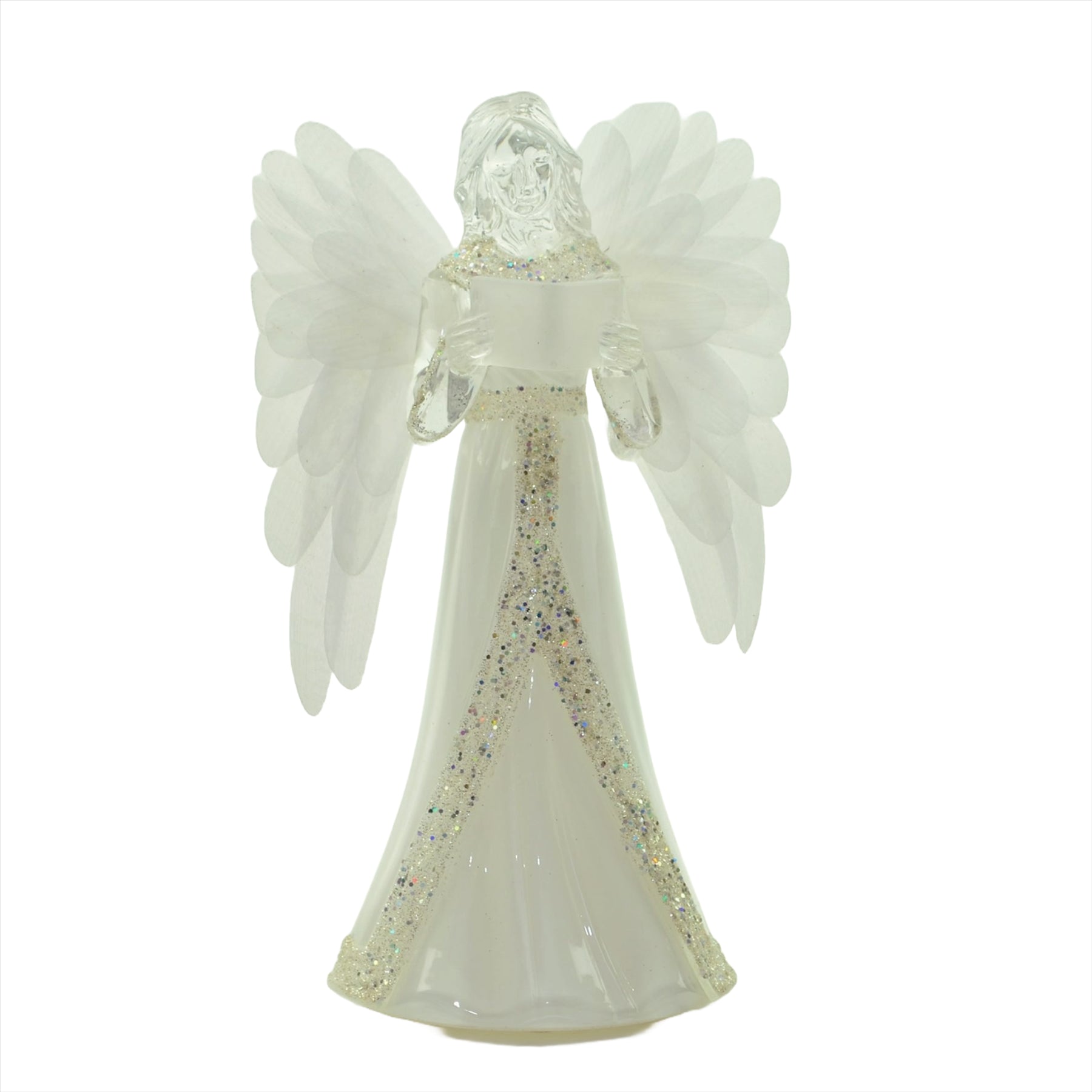 21Cm Christmas Angel White Colour Changing Light Xmas Decoration