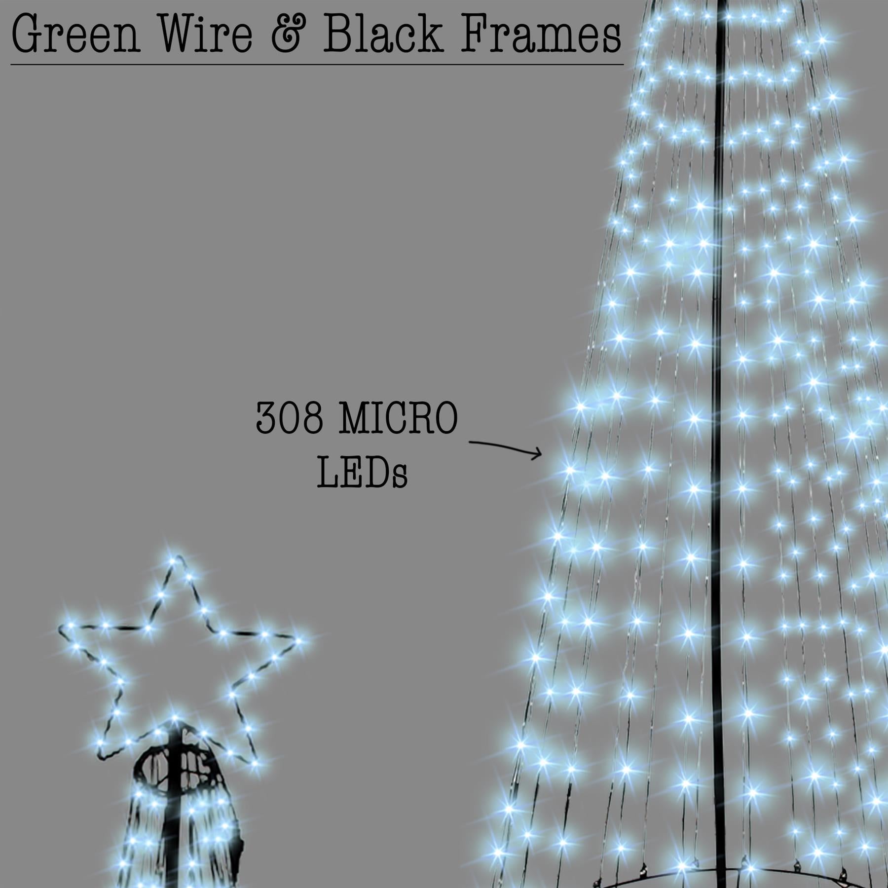 1.8M Outdoor Maypole Christmas Tree W 308 Leds