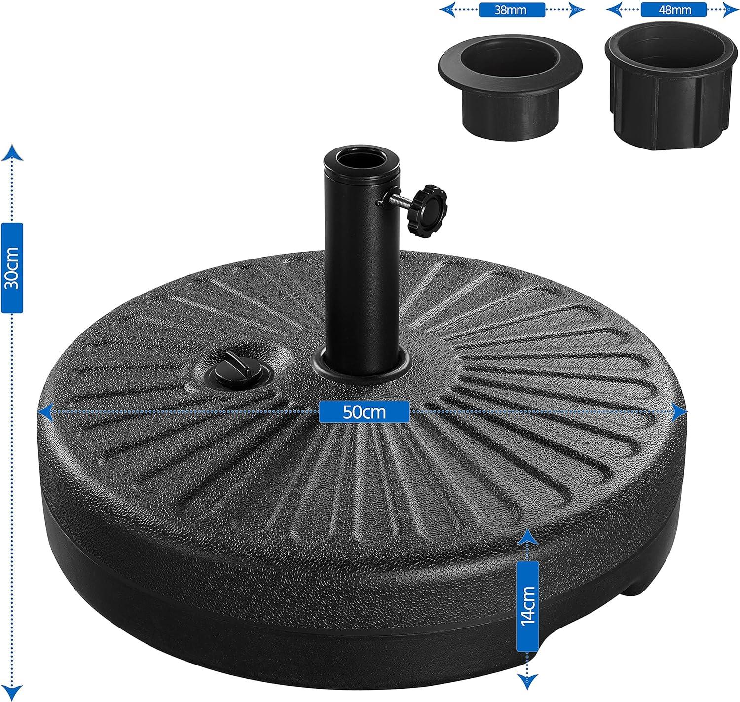 35kg Heavy Duty Water/Sand Fillable Parasol Base (38/48mm)