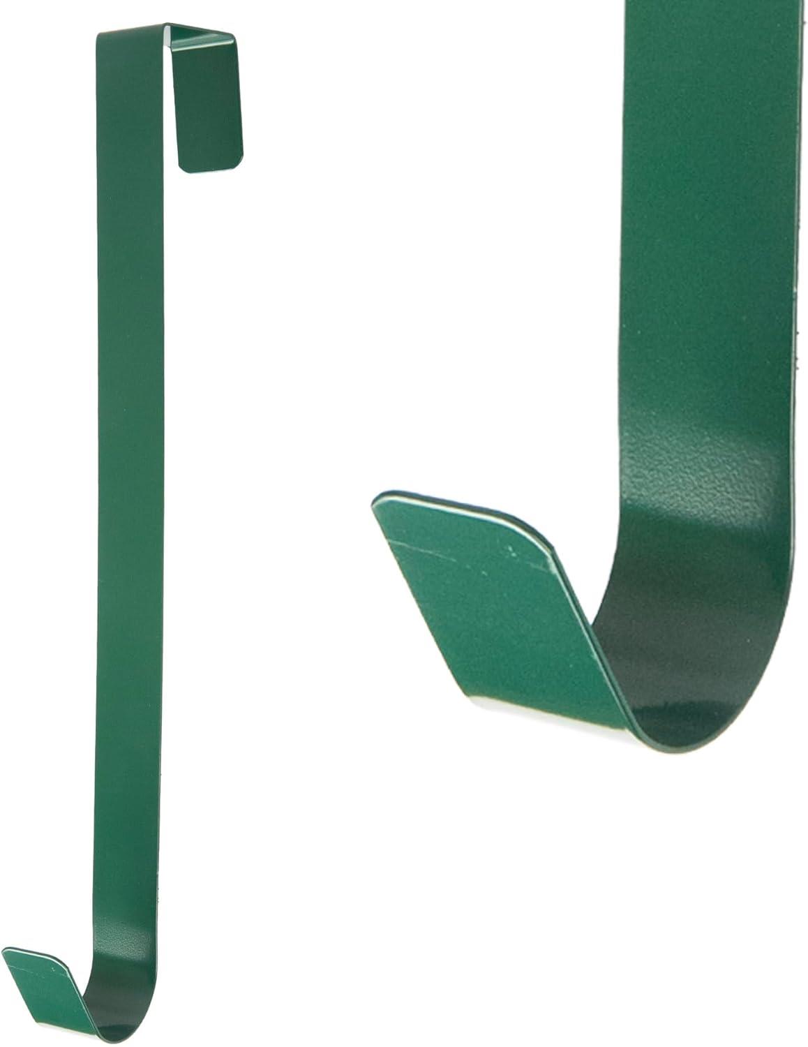 2X Christmas Wreath Hanger Door Hook Green Metal Holder 38cm Xmas Hanging Decor