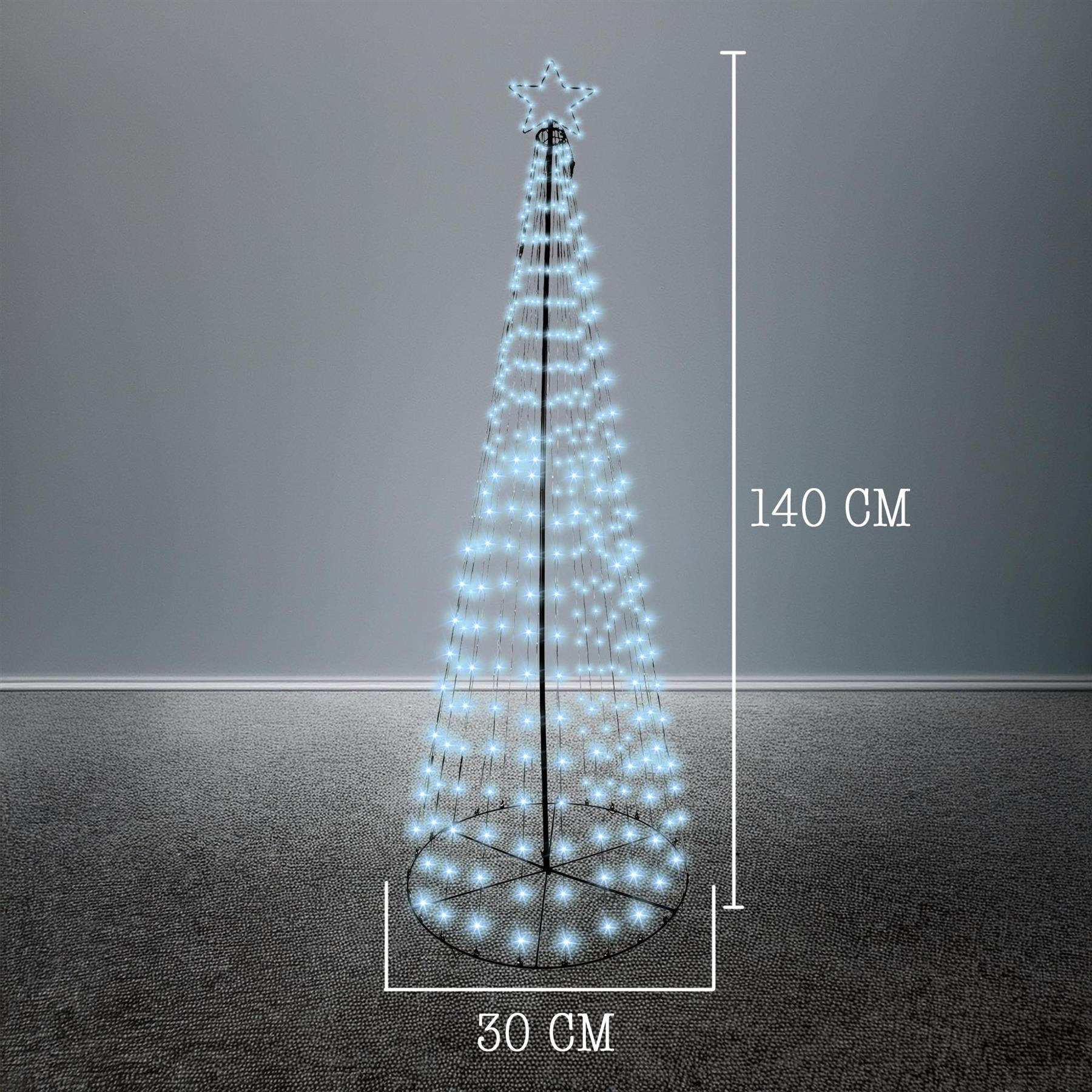 1.4M Outdoor Maypole Christmas Tree W 200 Leds