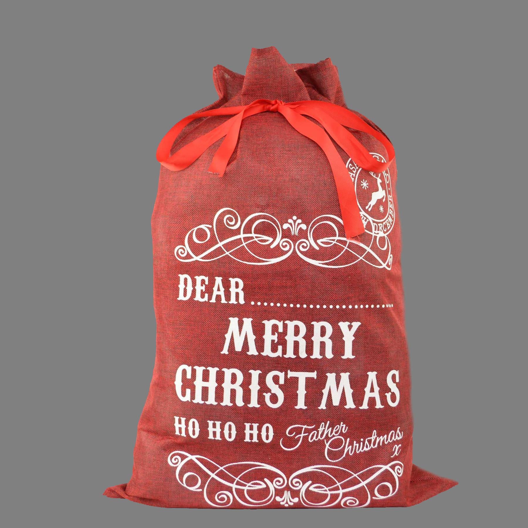 10 Pcs Personalised Santa Sack Christmas Stocking Xmas Presents Gifts Bags 72 X 50Cm