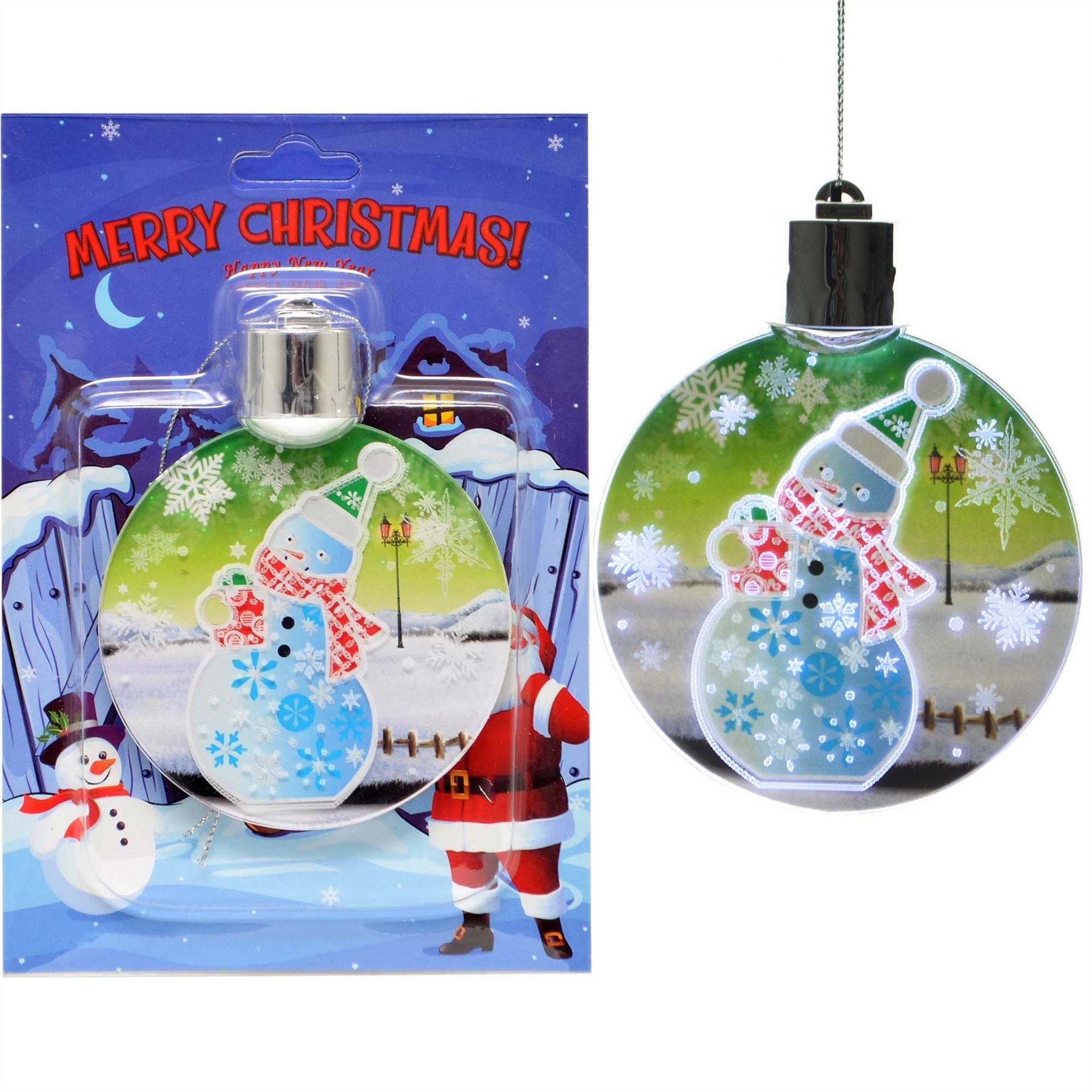 3D Snowman LED Christmas Tree Hanging Decoration Ornaments Xmas Gifts