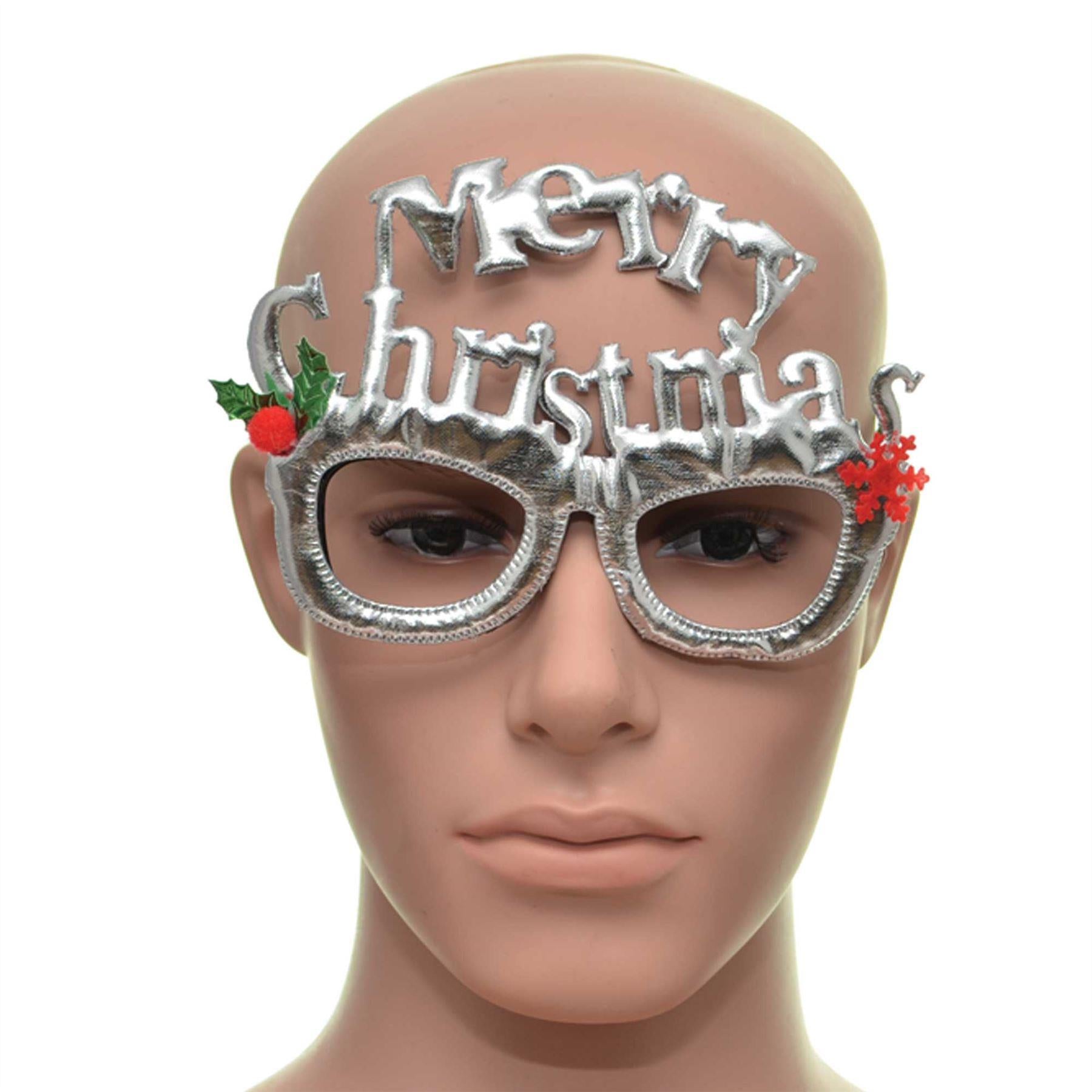 12 X Assorted Merry Christmas Glasses One Size Specs Fancy Xmas Dress Novelty Sunglasses Party Accessories