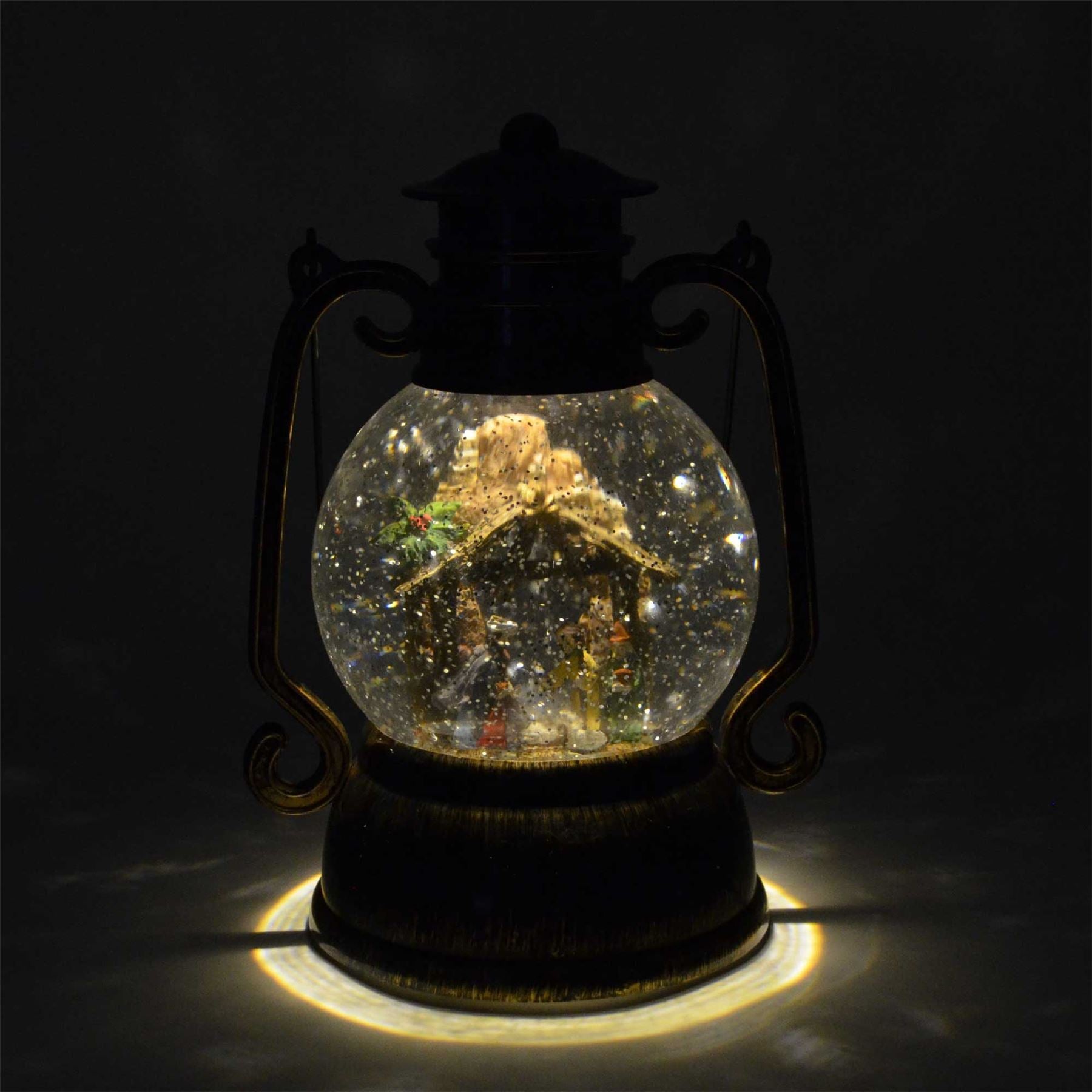 10.75In Nativity Christmas Led Lantern Musical Xmas Nativity Party Decoration