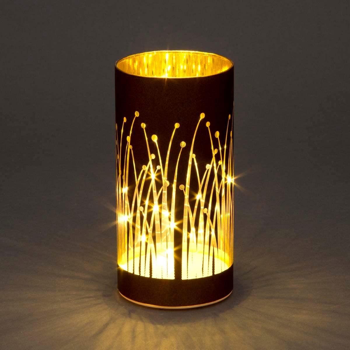 20Cm Christmas Decorated Vase Table Forest Firework Scene Copper
