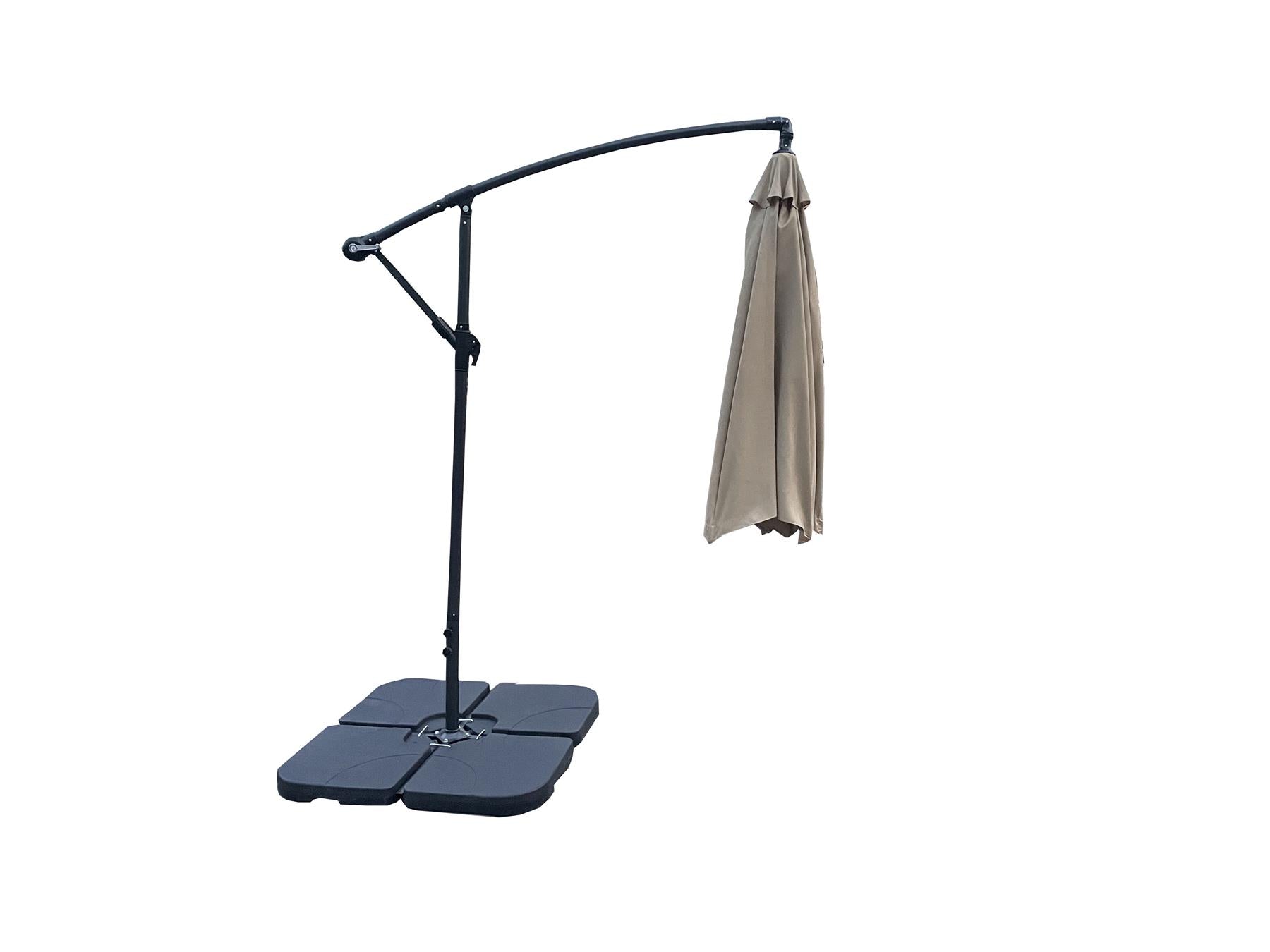 3m Garden Parasol Hanging Cantilever Umbrella Beige