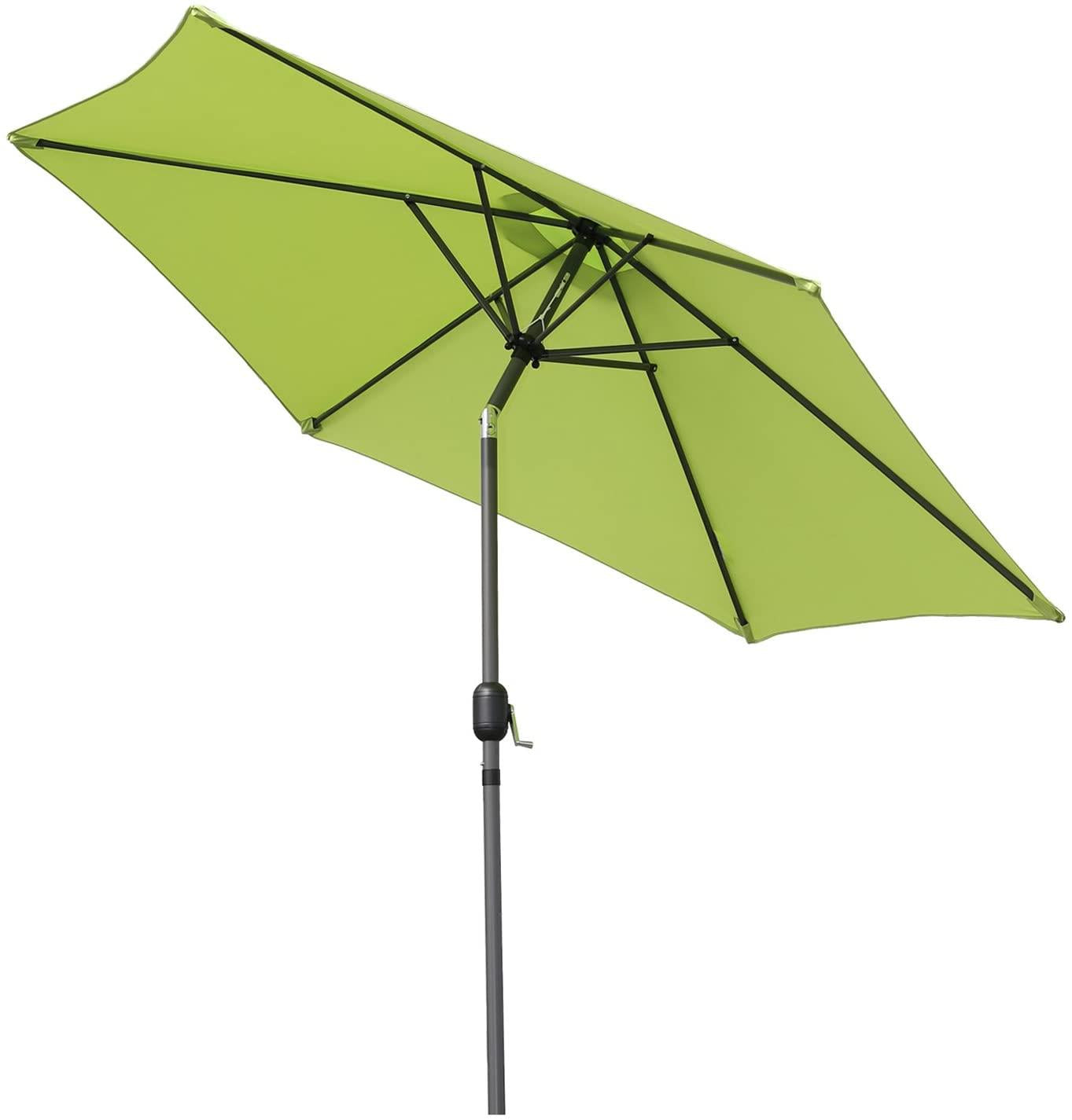 3m Garden Parasol Umbrella Tilting with Crank Handle Lime